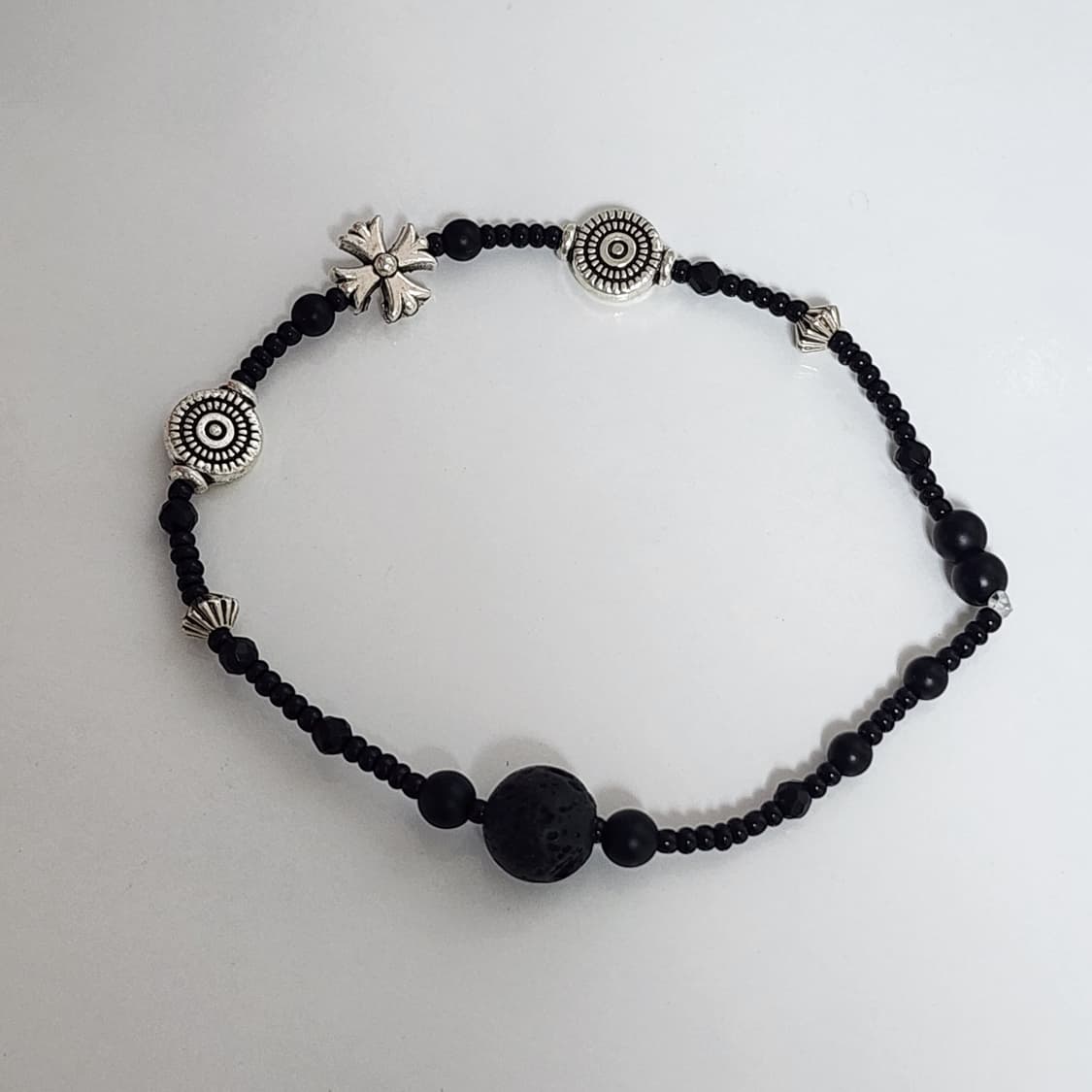 남자 십자가 화산석 팔찌 상품이미지2