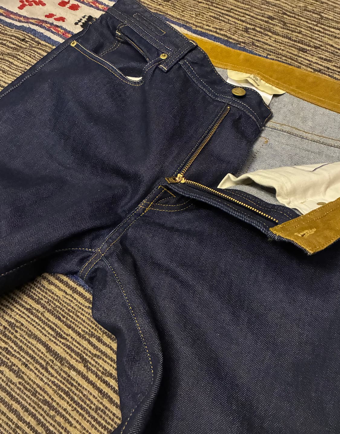 (36)Bastong 바스통 701 인디고 블루 테이퍼드 데님 청바지 상품이미지3