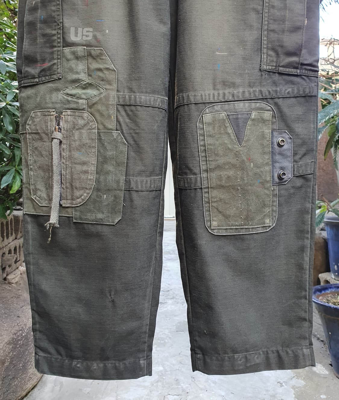 m65팬츠 빈티지 커스텀[업그레이드 버전/ 하드워싱/ 사이드지퍼] 상품이미지2
