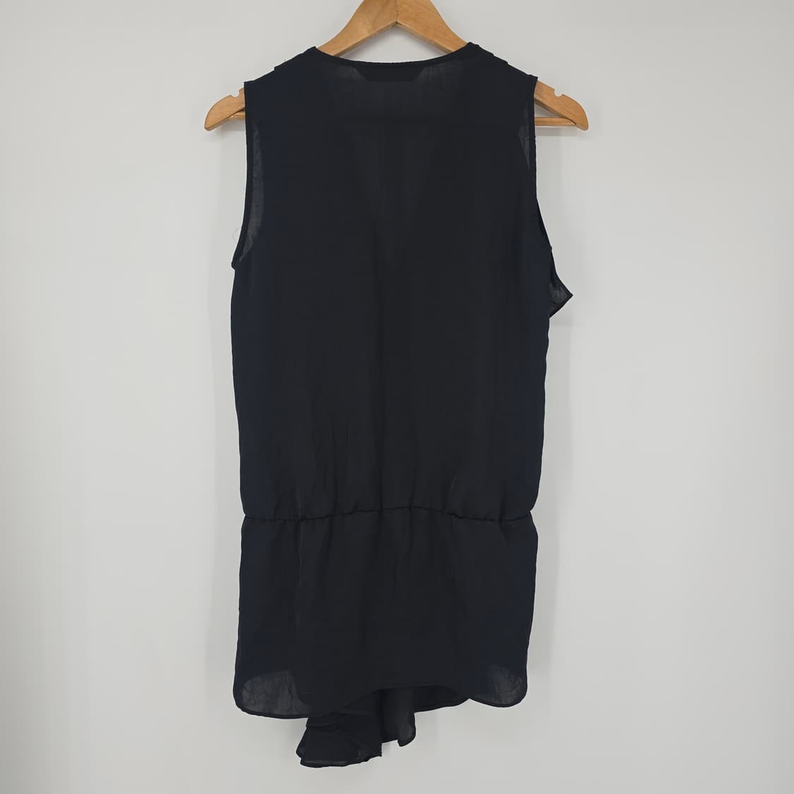 ZARA BASIC 블랙 랩 디자인 민소매 블라우스 S 상품이미지8