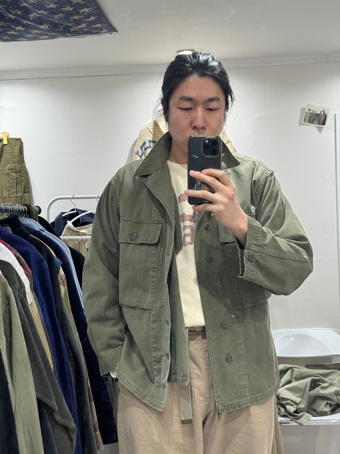 40s 미군 M43 HBT 유틸리티 셔츠 상품이미지10