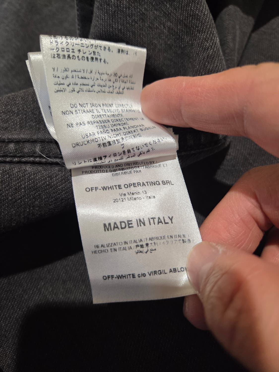 오프화이트.파이어테이프.데님자켓 상품이미지3