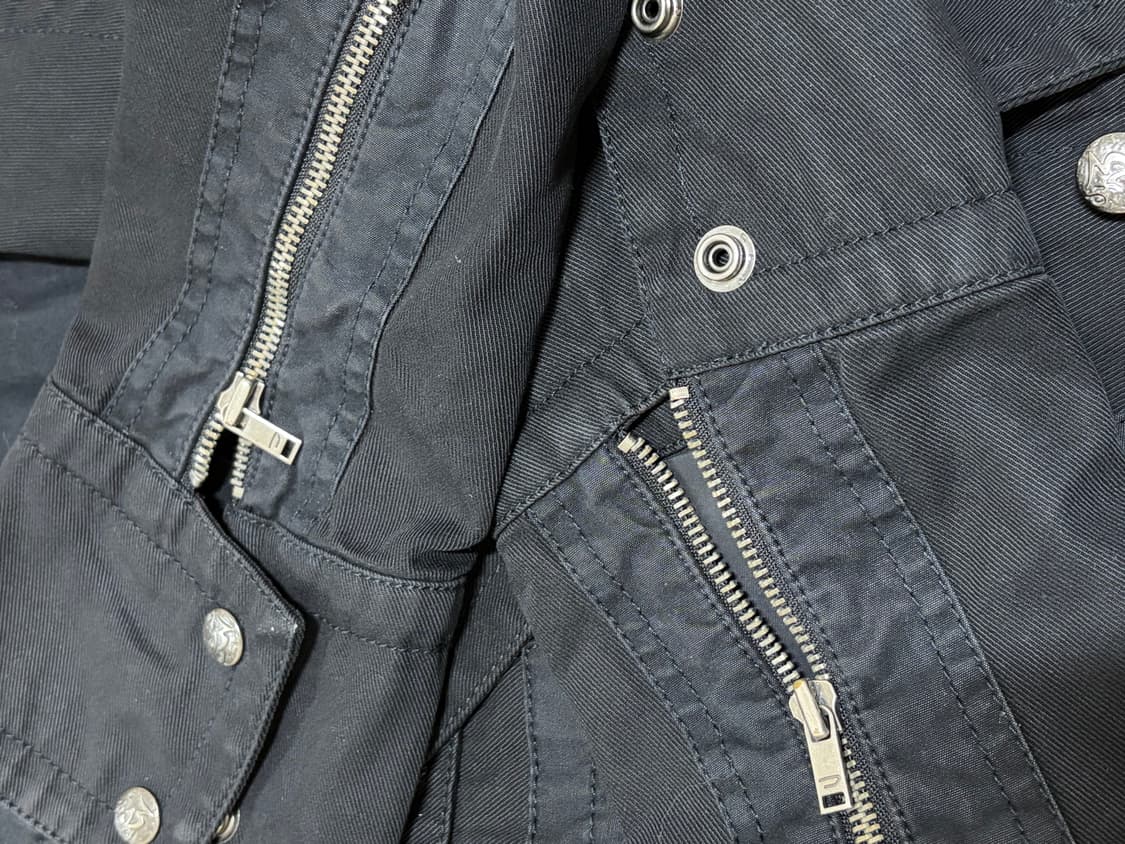 디젤 빈티지 블랙 코튼 펑크 자켓 상품이미지4