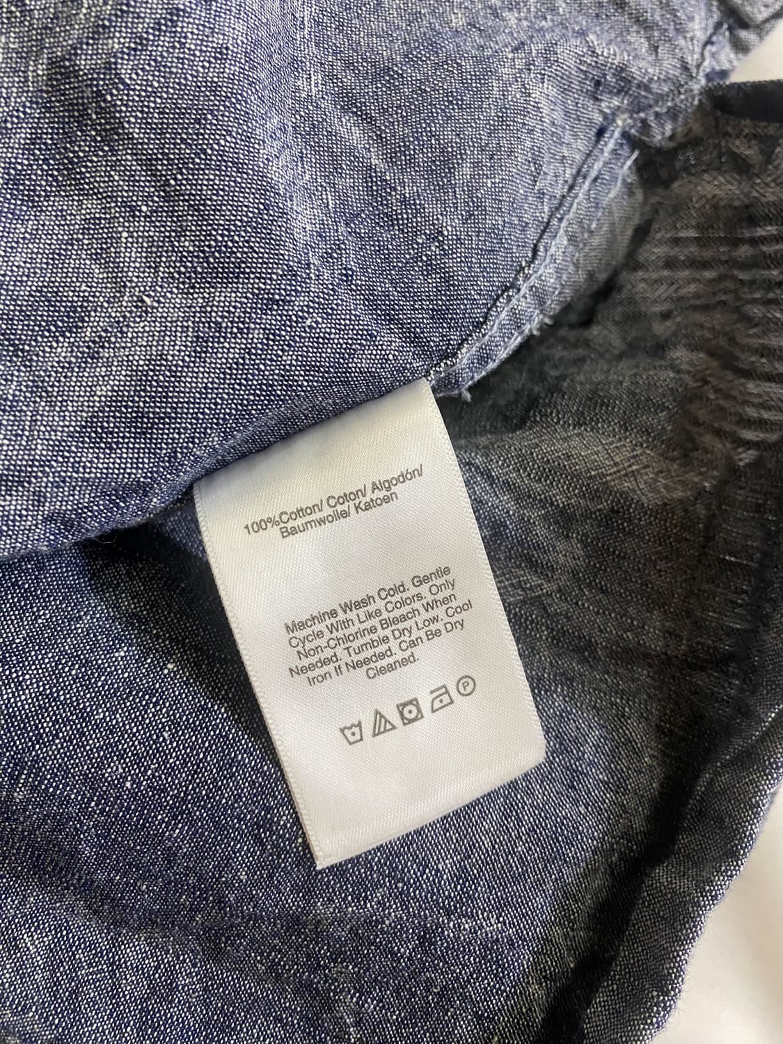 [XL] DKNY 남성 샴브레이 코튼 하프 슬리브 반팔 셔츠 상품이미지8