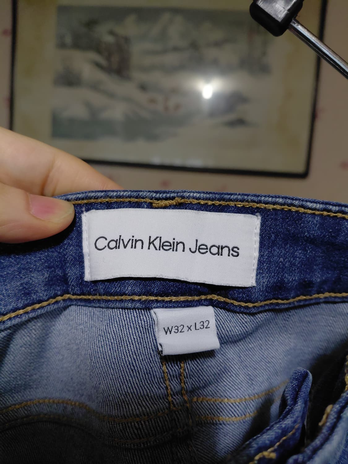 [켈빈클라인]바디핏 미드블루 데님 청바지 32사이즈 상품이미지5