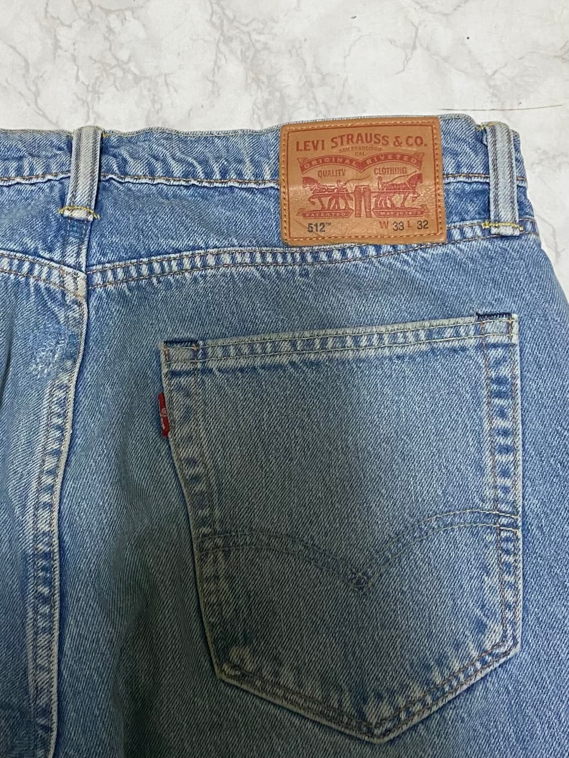 리바이스 512 연청 청바지 허리 34 인치 상품이미지4