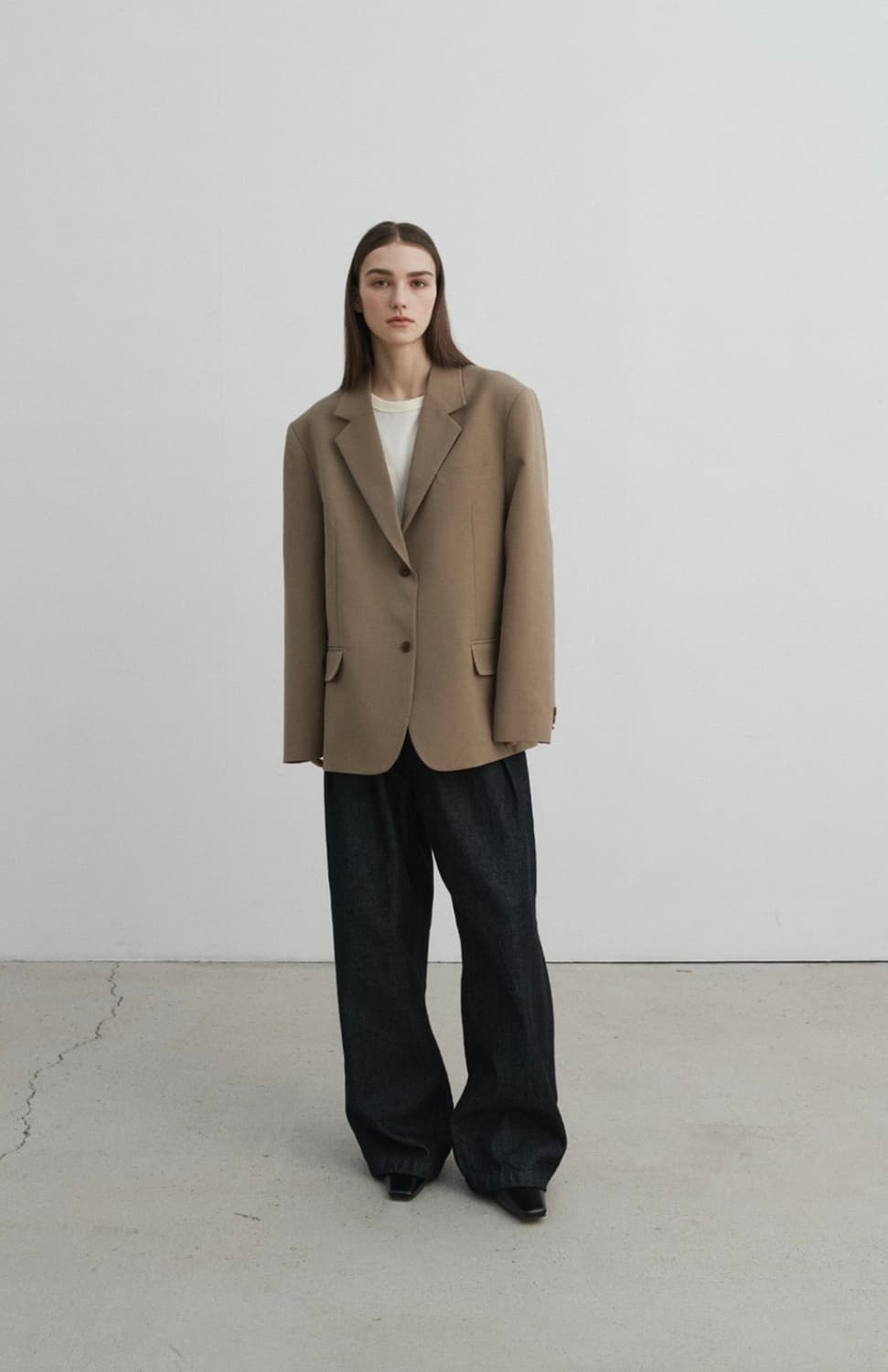 와이이 YE 스탠다드 베이지 자켓 아우터 상품이미지2