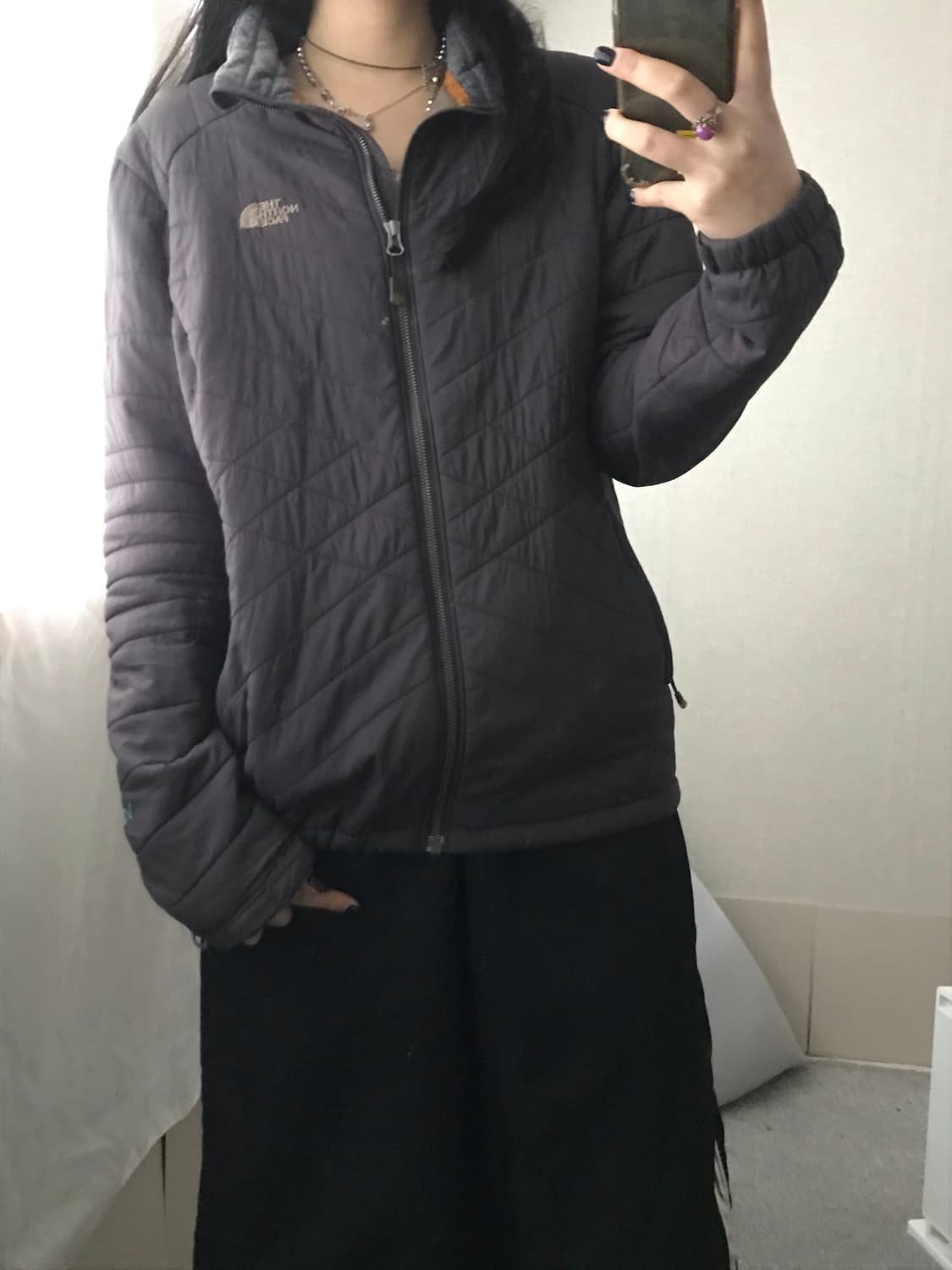 노페 그레이브라운 경량패딩 상품이미지6