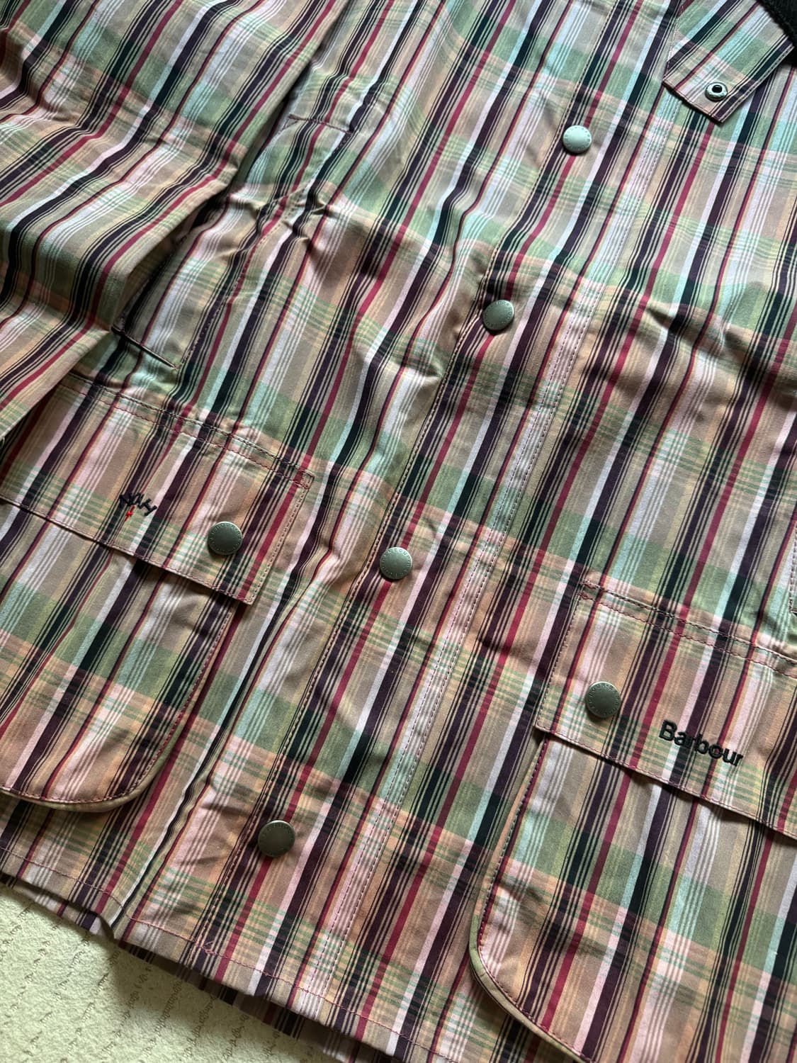 노아x바버 비데일 마드라스자켓 L  상품이미지3