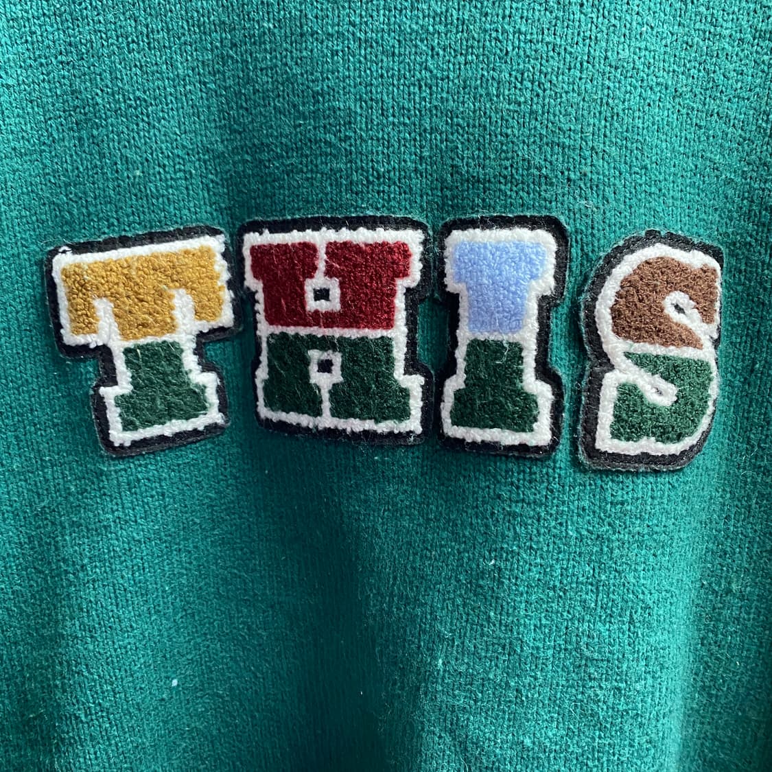 디스이즈네버댓 빅로고 그린 니트 맨투맨 B4014 상품이미지3