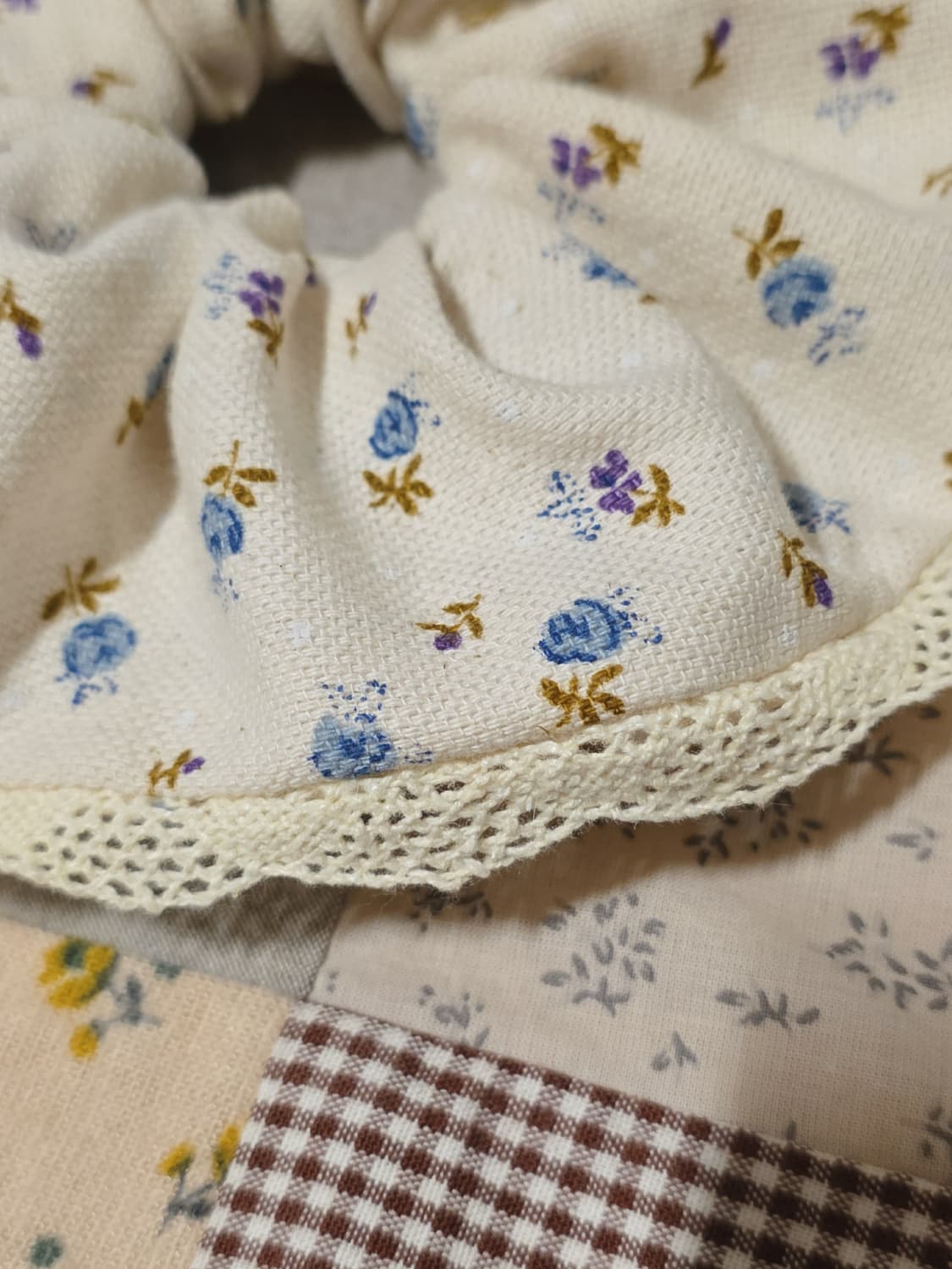 핸드메이드 블루 스크런치 상품이미지2