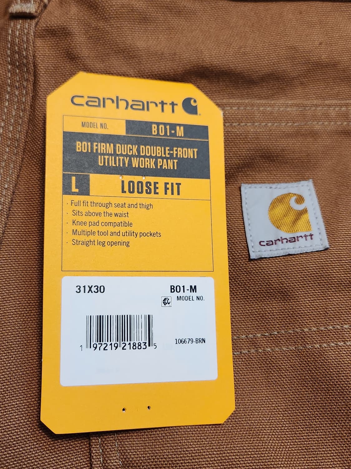 칼하트 B01 브라운 made in USA 상품이미지9