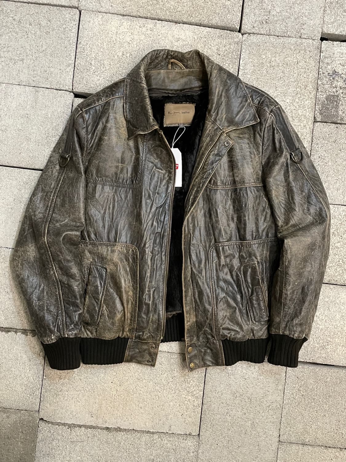 페페 진스 염소 가죽 봄버 자켓  상품이미지1