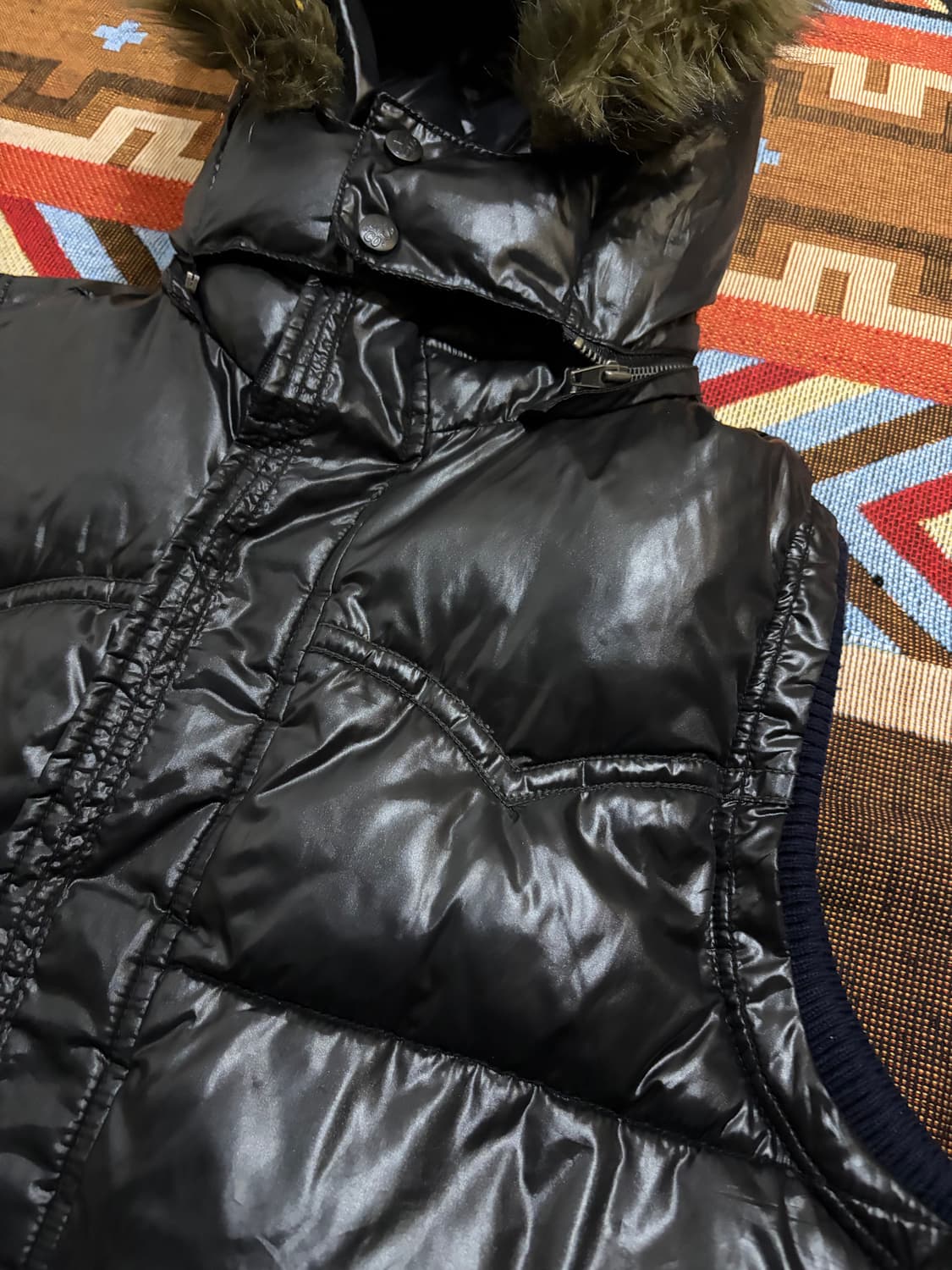 100) 리바이스 웨스턴 패딩조끼 베스트 후드 탈부착 상품이미지4