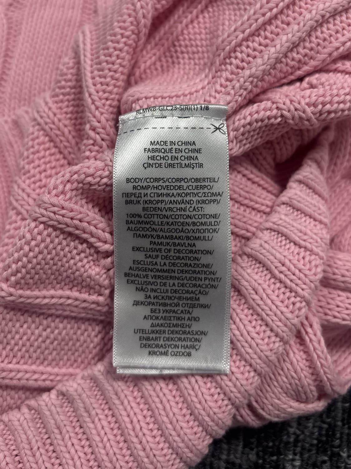 폴로 QR 핑크 꽈배기 니트 상품이미지8