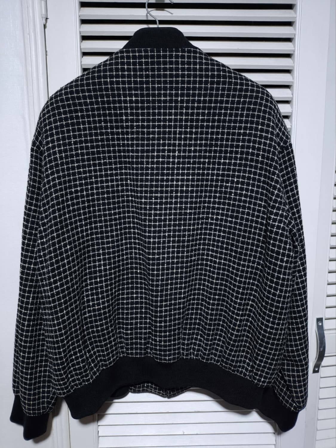 105 입생로랑 오버핏 체크 트위드 블루종 자켓 상품이미지6