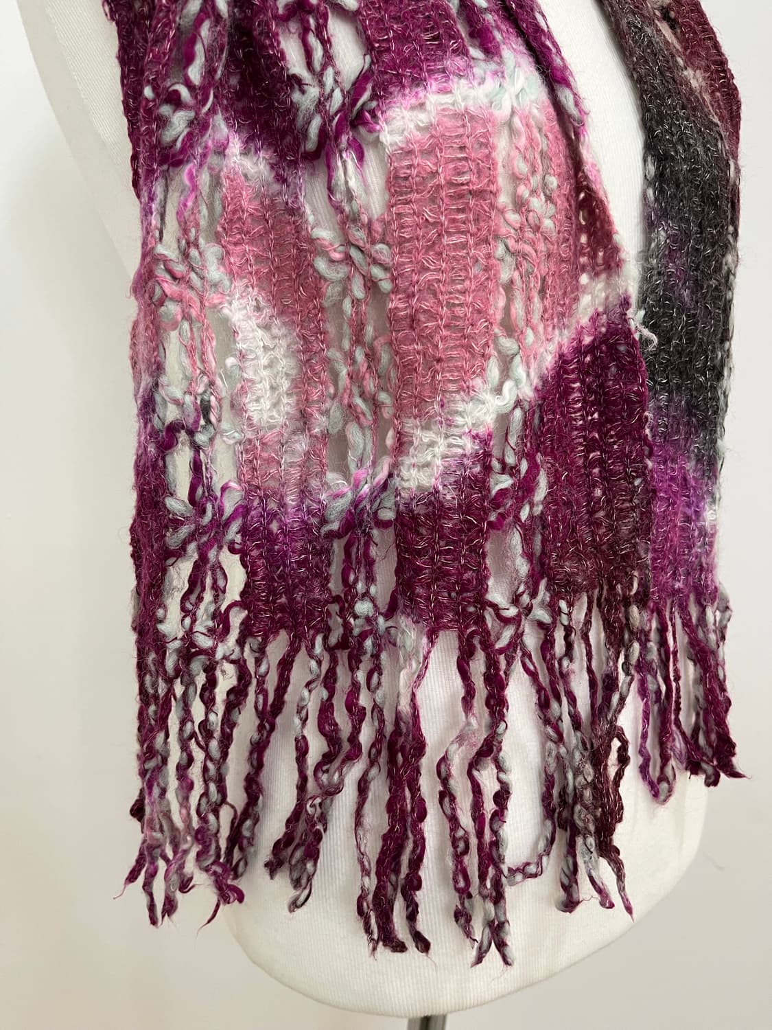 일본빈티지 모리걸 뜨개 패턴 머플러 상품이미지5