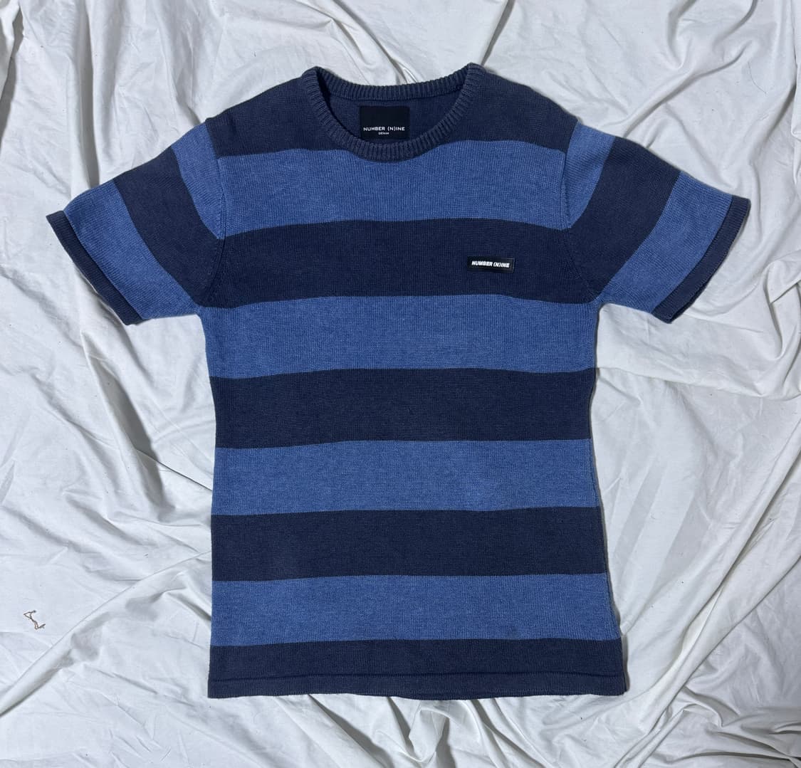 넘버나인 스트라이프 반팔 니트 상품이미지1