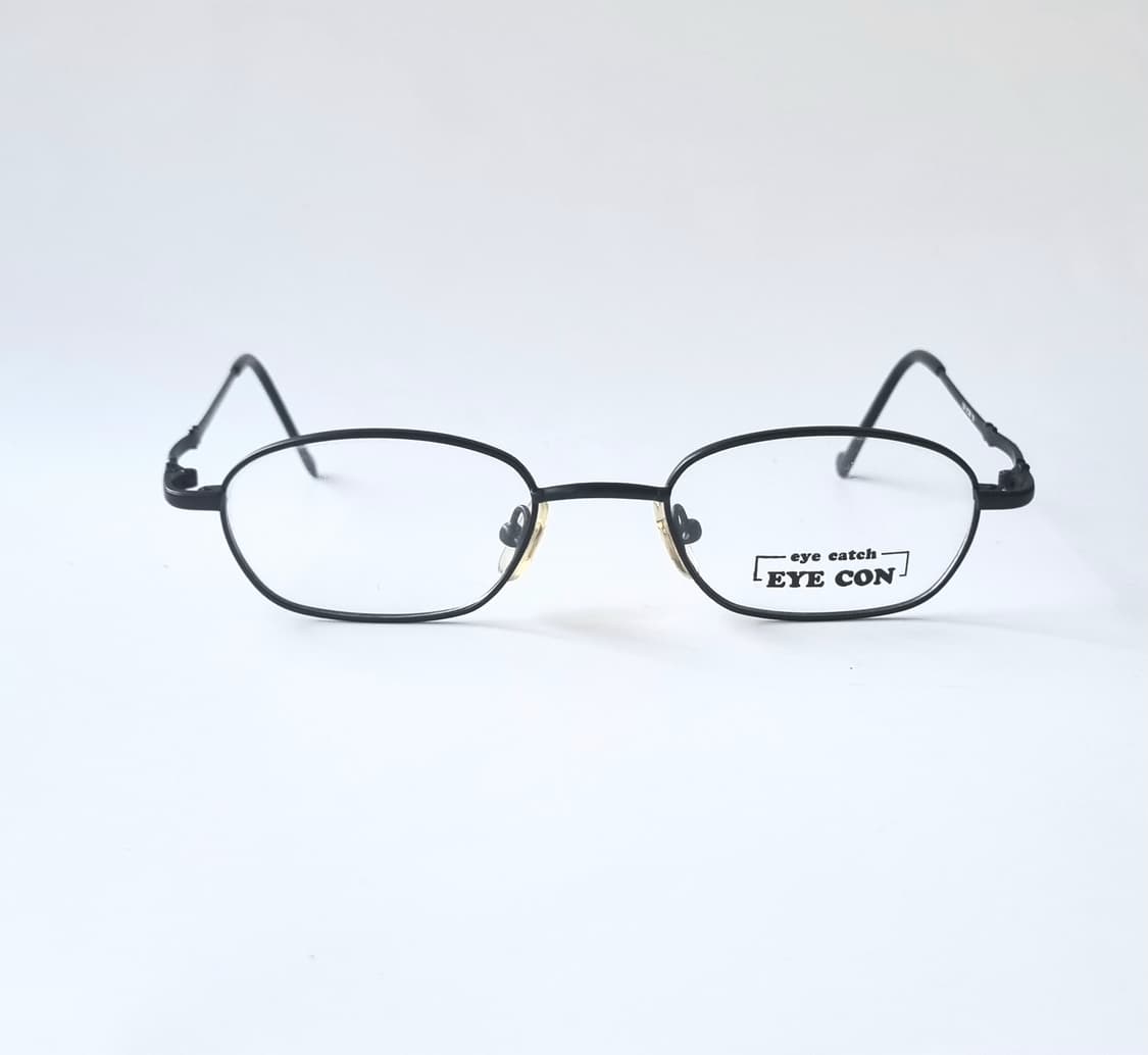 데드스탁 아이콘 남녀공용 매트 블랙 메탈 오벌 안경 75 상품이미지1