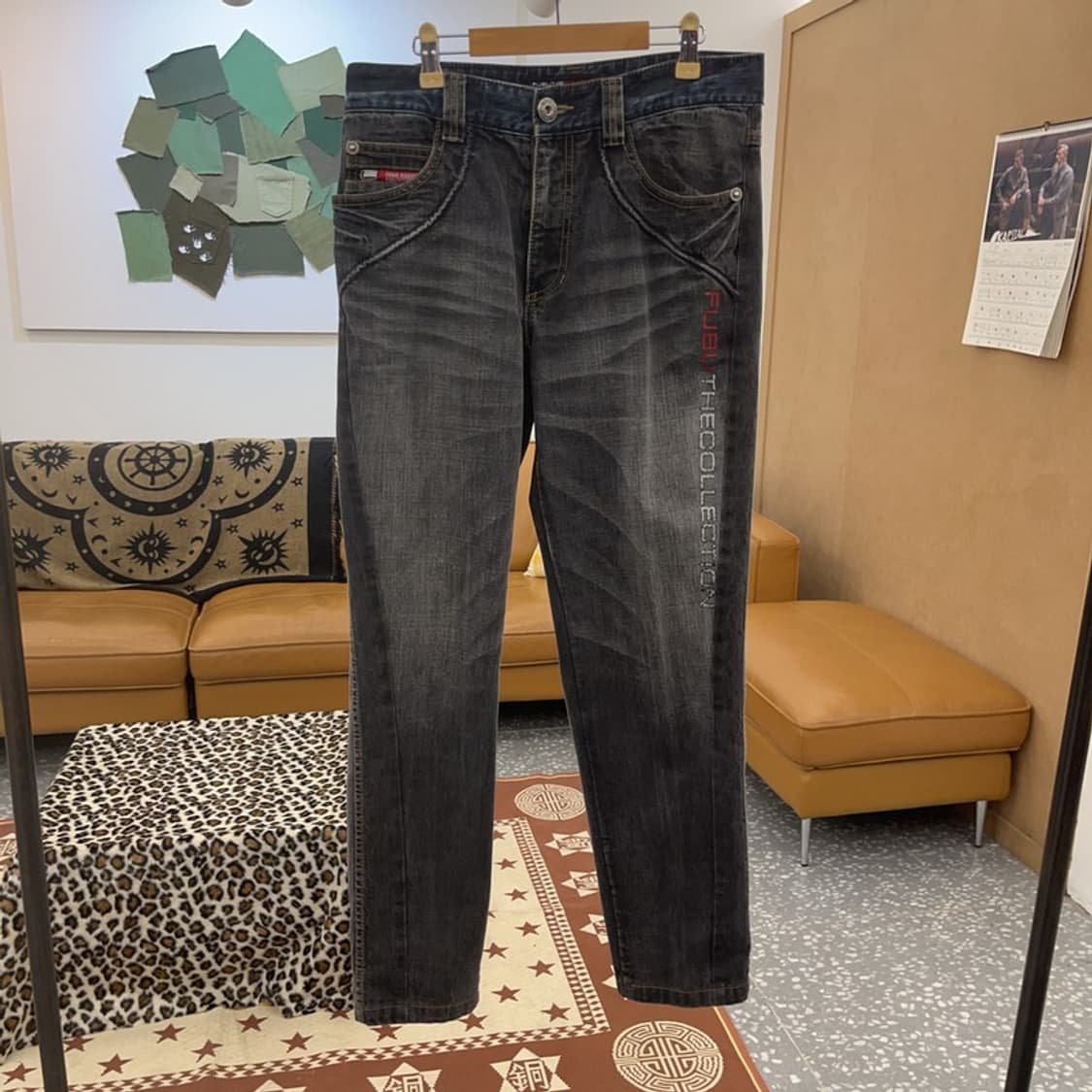 푸부 FUBU 올드스쿨 스트릿 버튼포켓 데님팬츠 31인치 C08877 상품이미지3