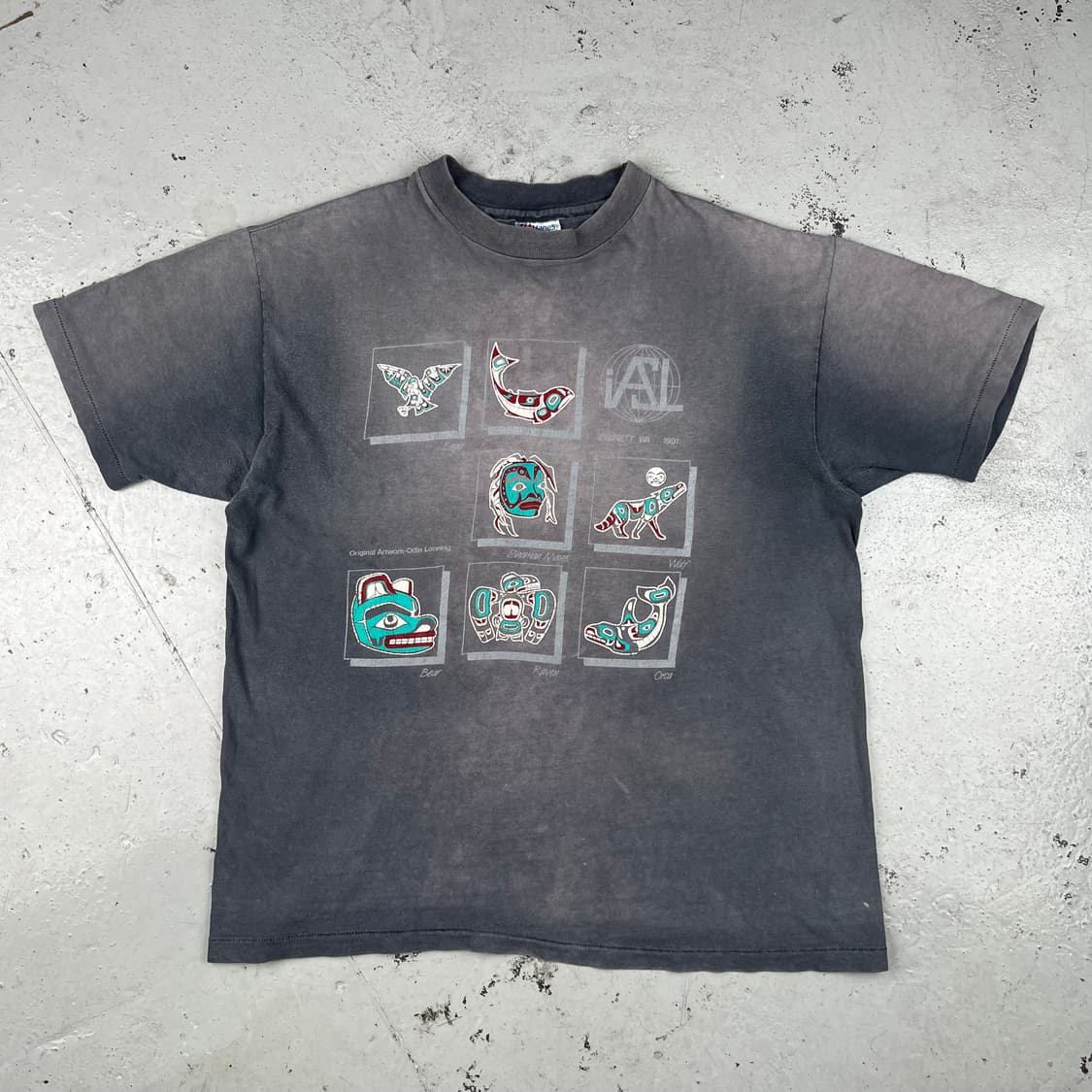 빈티지 Smoked Out Aztec Art 반팔 상품이미지1