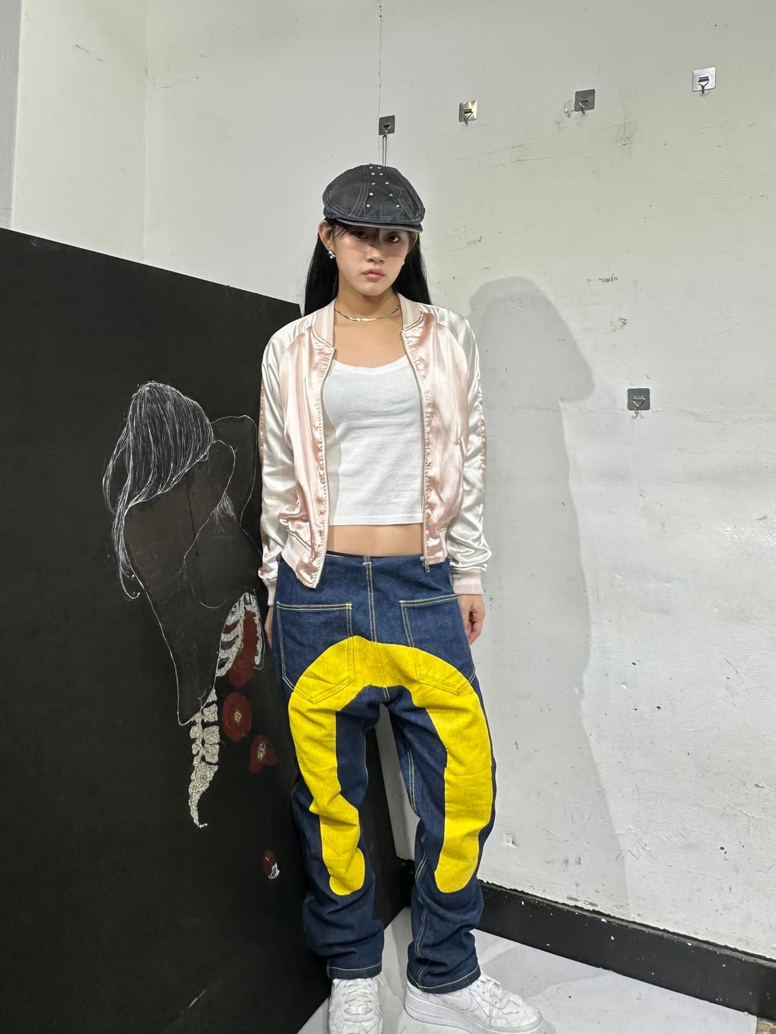 Jpn 일본빈티지 재패니즈 오리엔탈 핑크 스카잔 자켓 상품이미지1