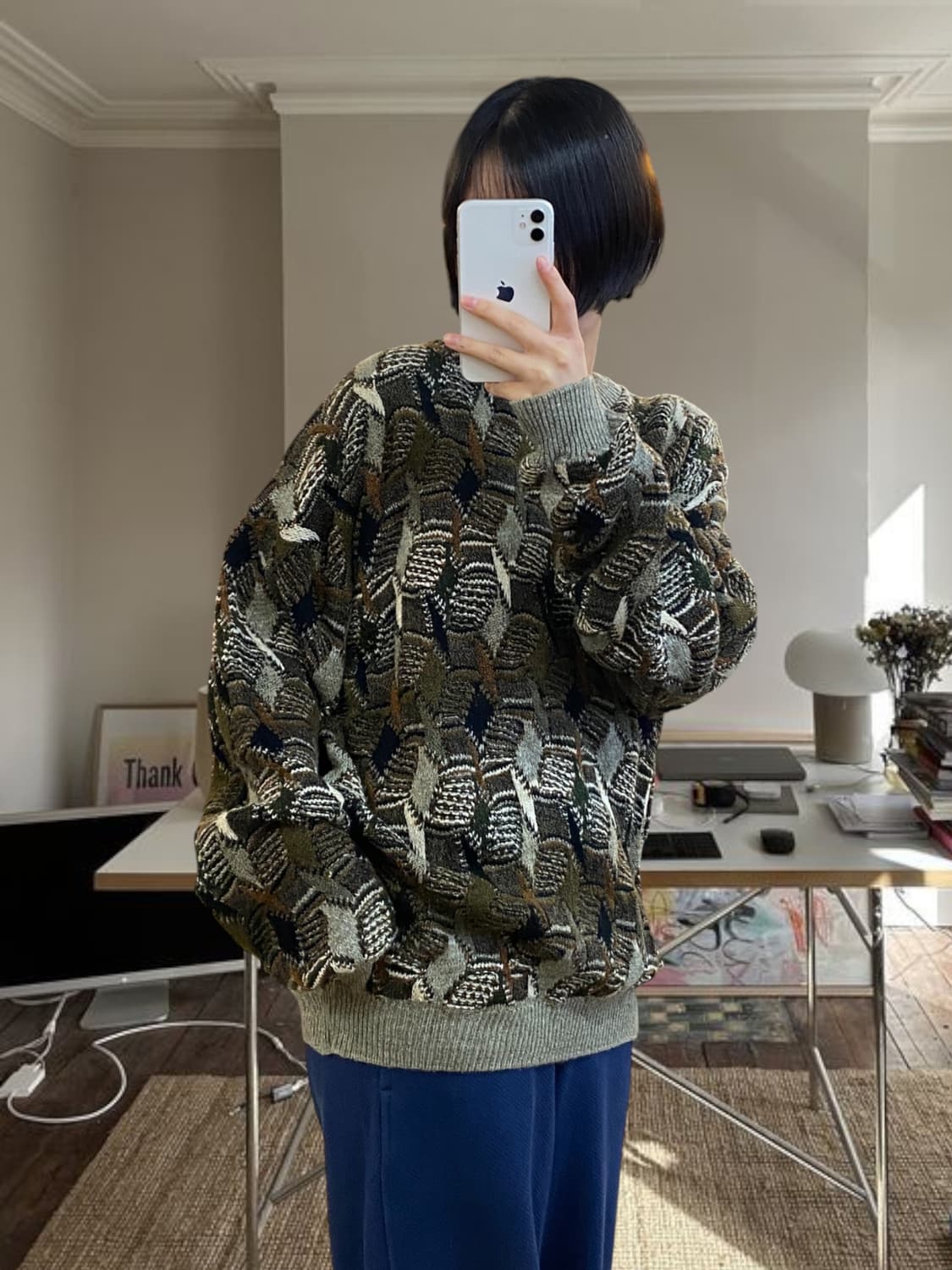 빈티지 라운드 니트 MADE IN USA (Man L) AA0982 상품이미지1