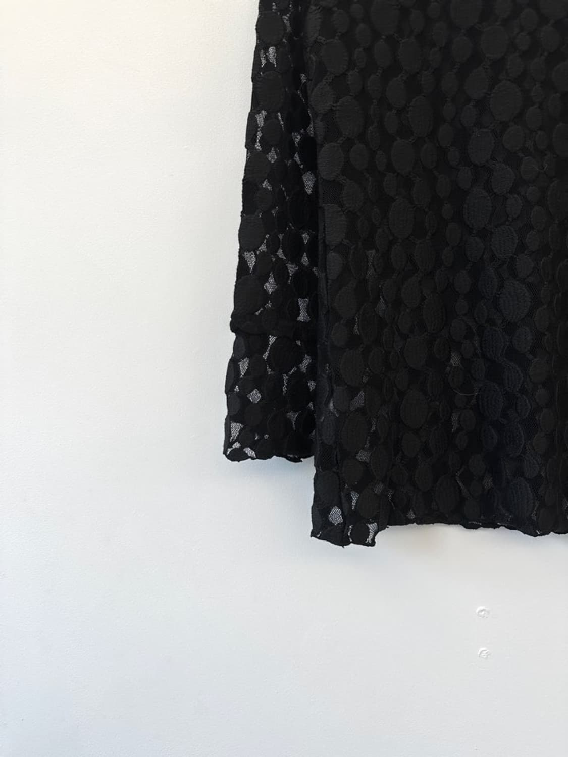 See - through dot layered top / black 상품이미지2