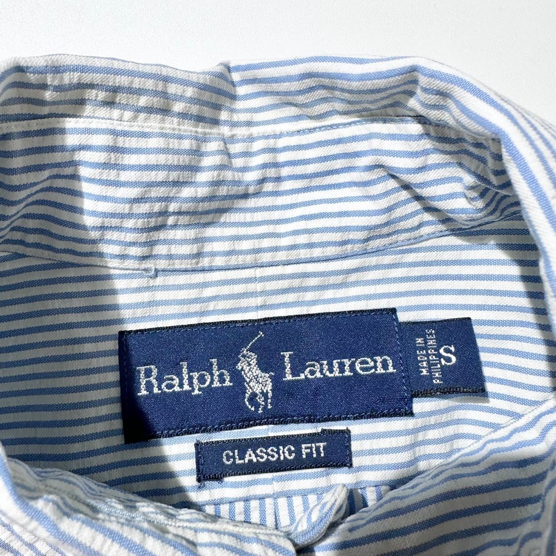 폴로 랄프로렌 시어서커 스트라이프 반팔 셔츠 상품이미지4