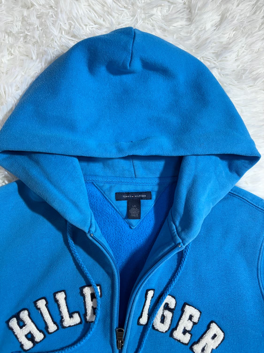 타미힐피거 베이비블루 빅로고 후드집업  상품이미지6