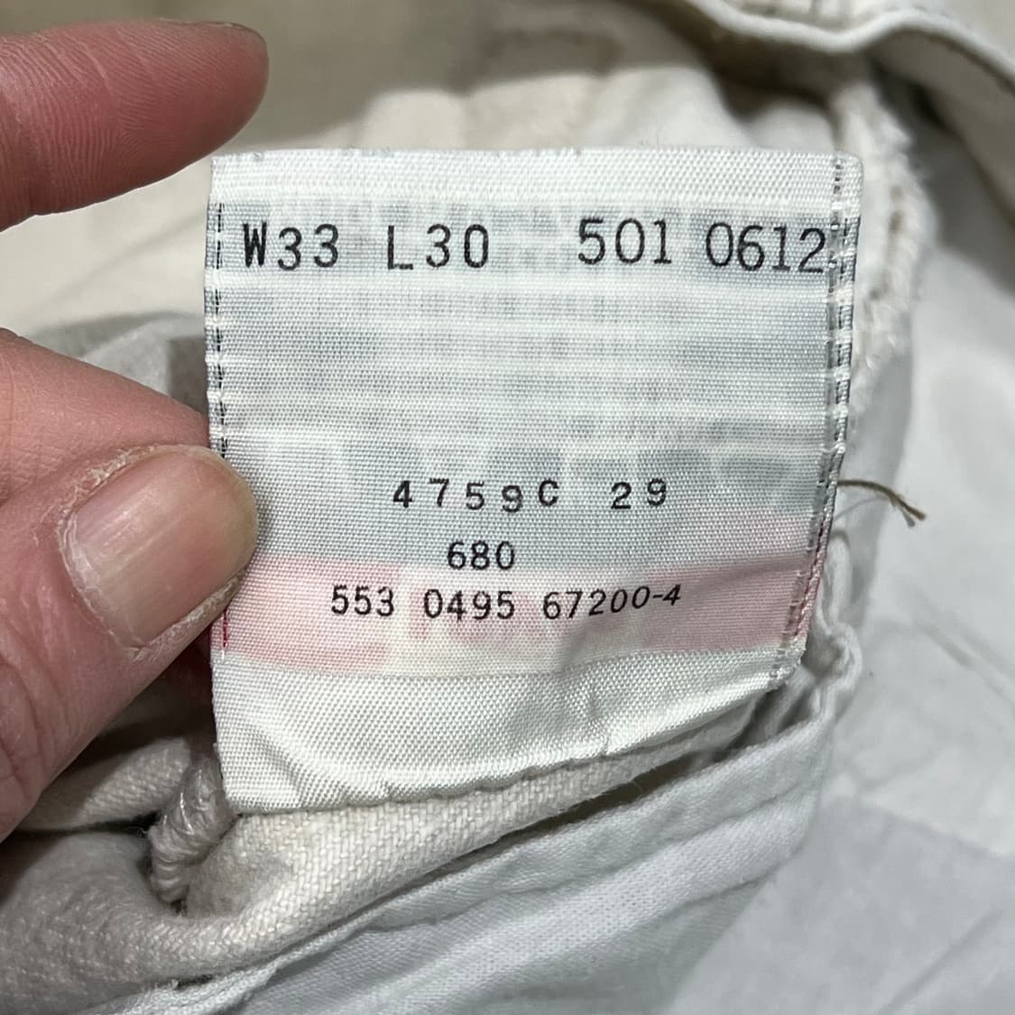 usa 리바이스 501 화이트 데님 s08912 상품이미지9