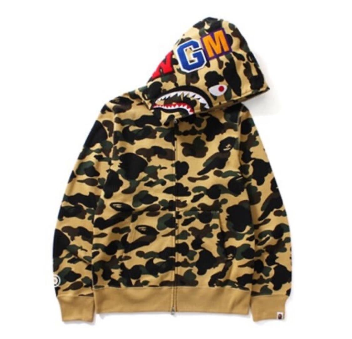 베이프 샤크후드 후드집업 황계 풀집업 M 상품이미지1