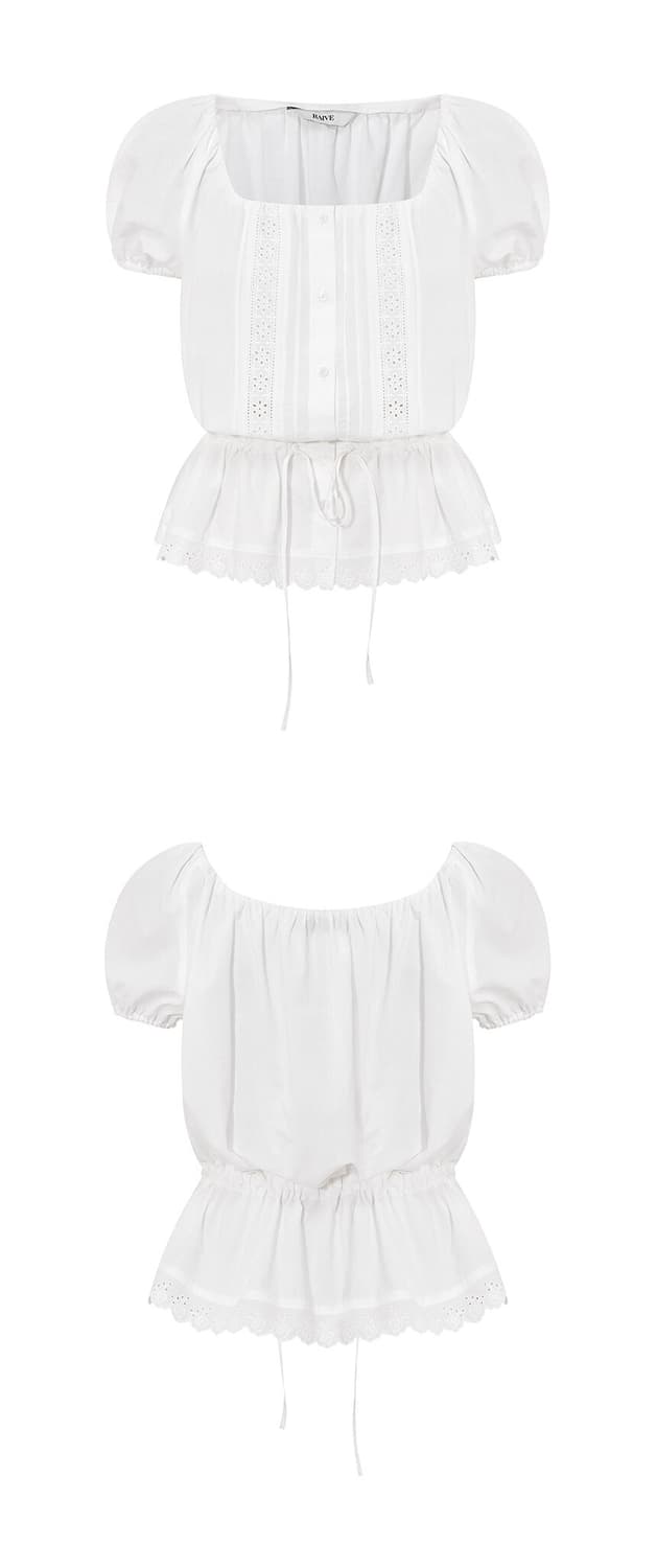 레이브 Lace Square Neck Blouse 
 상품이미지8