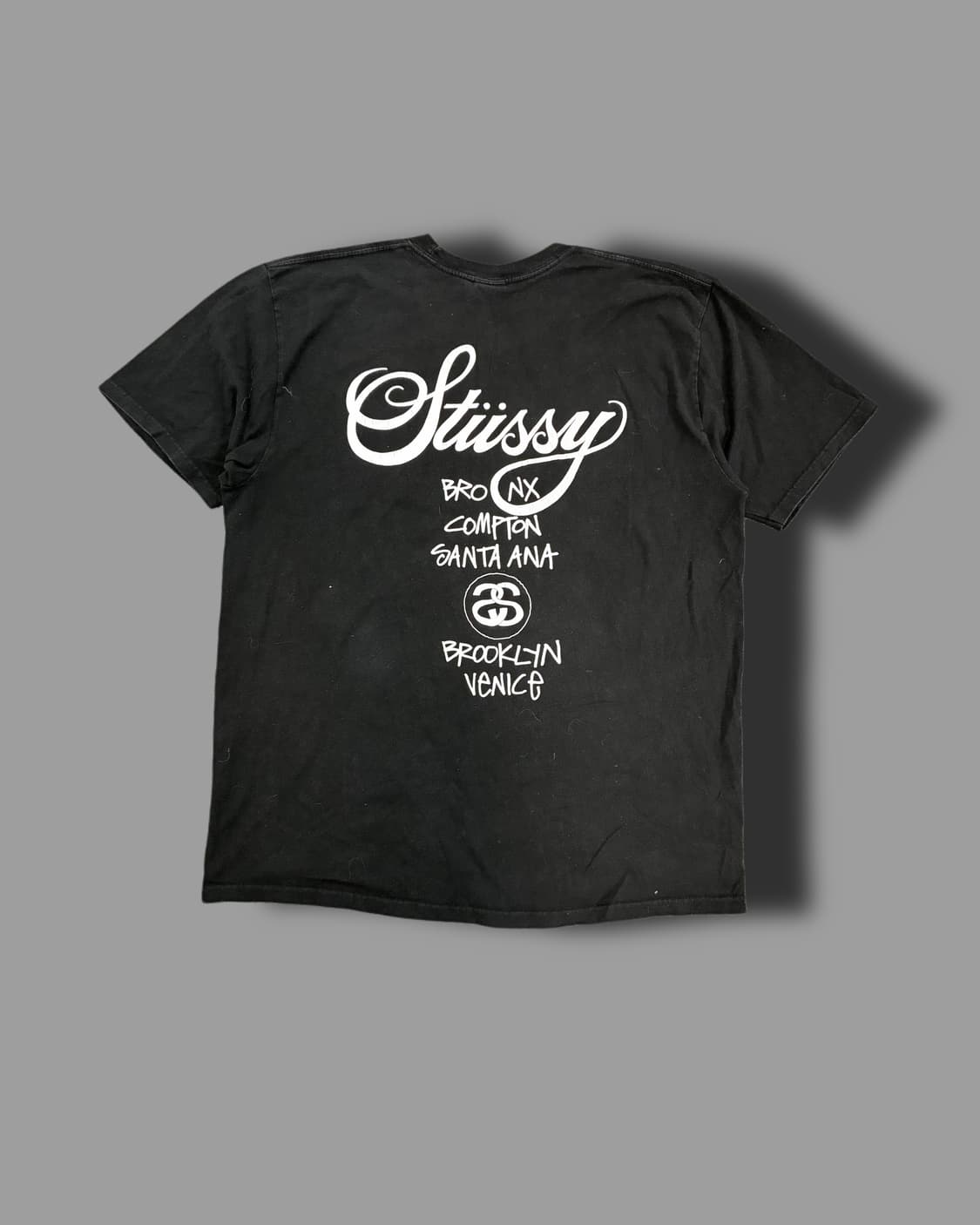 스투시 블랙 월드투어 반팔티 XL 상품이미지5