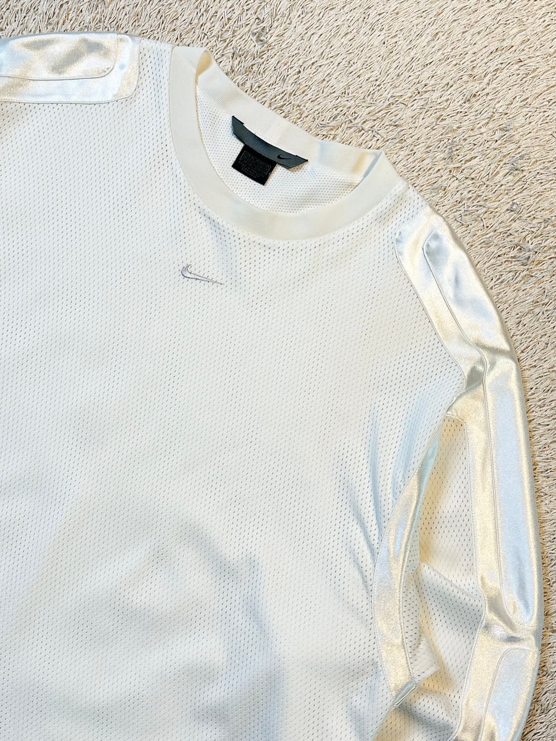 희귀) 00's 나이키 올드스쿨 스우시 사이드라인 메쉬 롱슬리브 상품이미지2