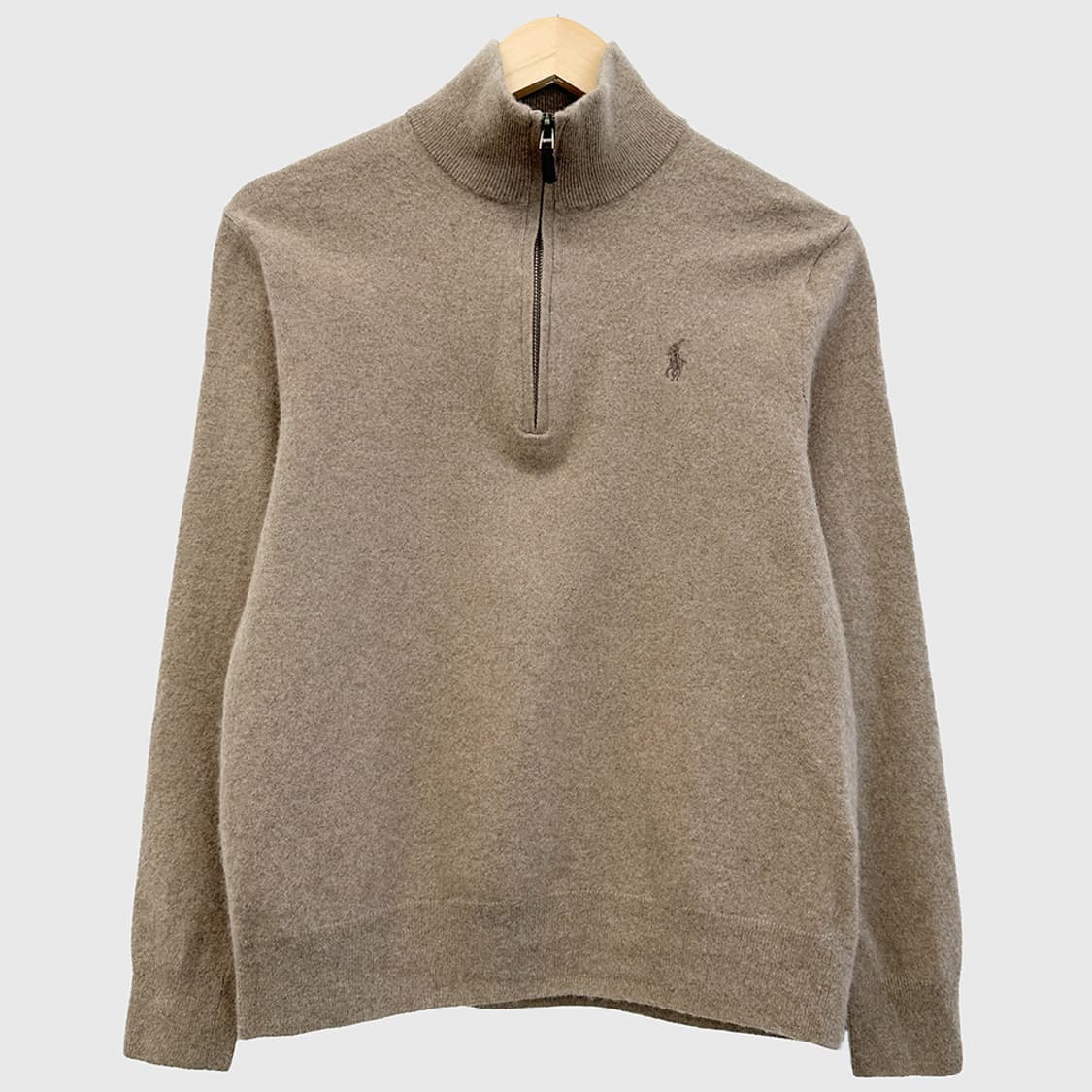 폴로 랄프로렌 울 100% 반집업 니트 스웨터 여성 XL 상품이미지1