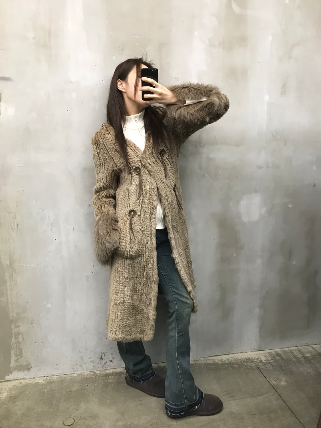 Real leader&fur long coat 상품이미지7