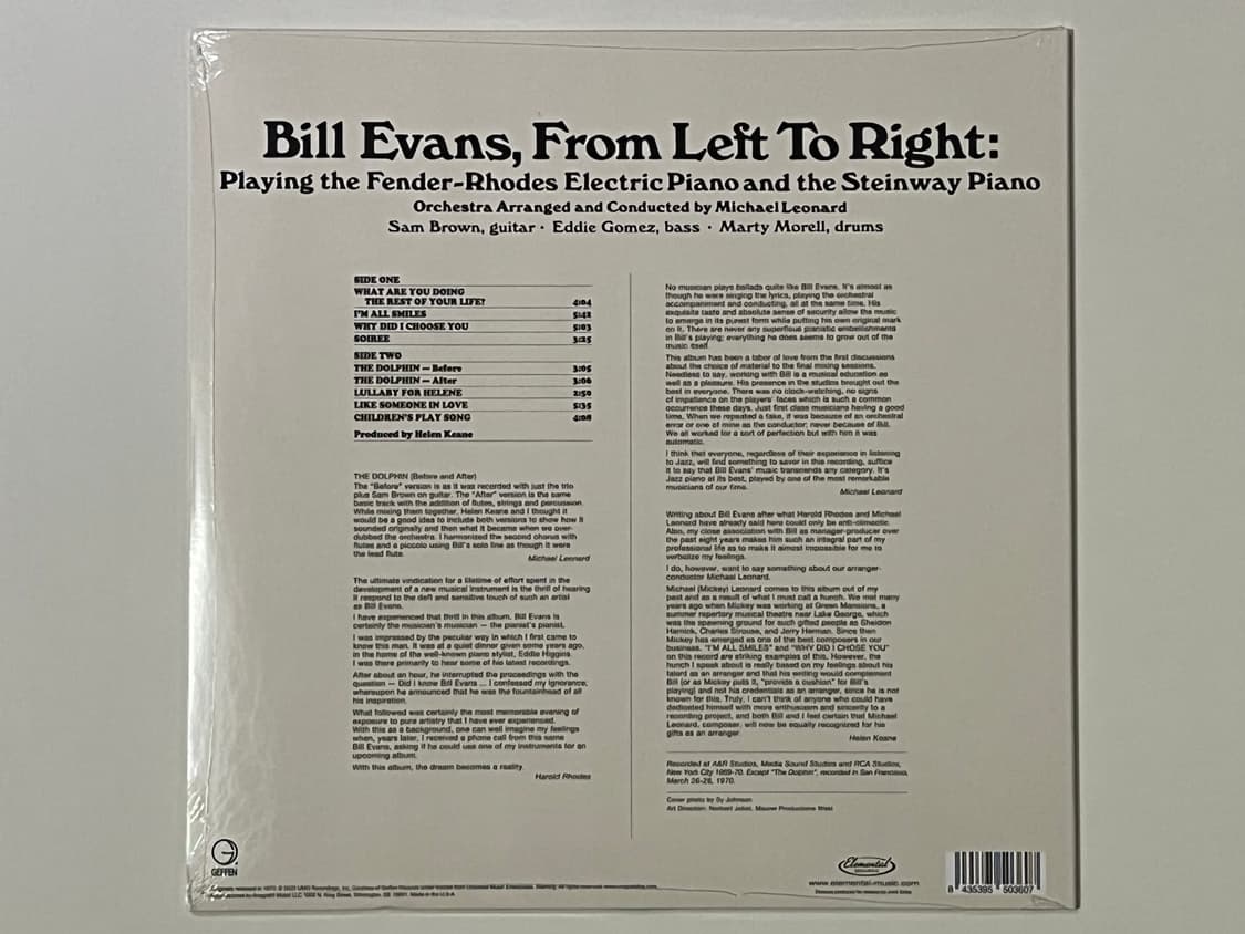 Bill evans from left to right lp 상품이미지2