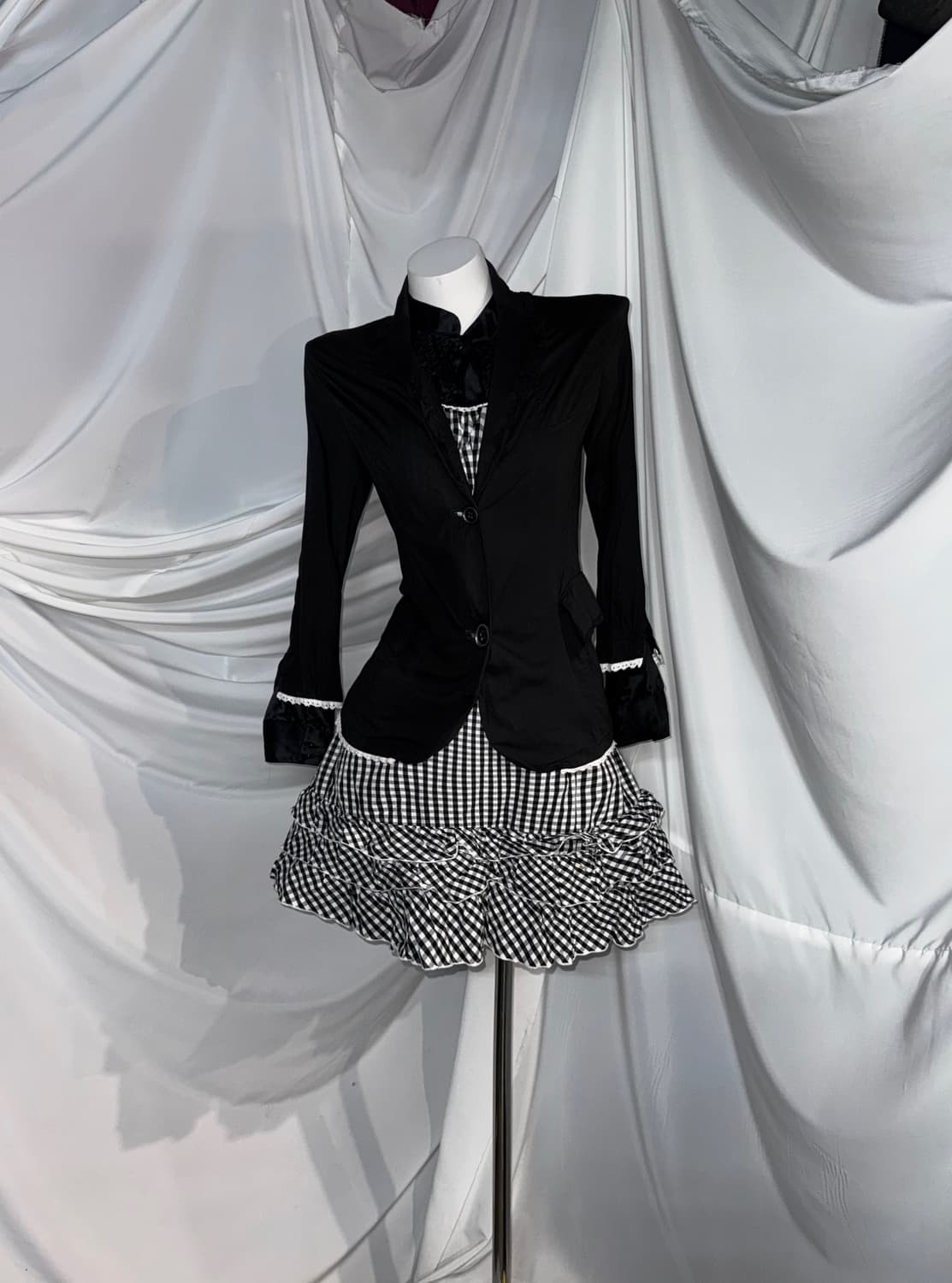 무채색 미와코깔 러블리 프릴 코디세트 상품이미지7