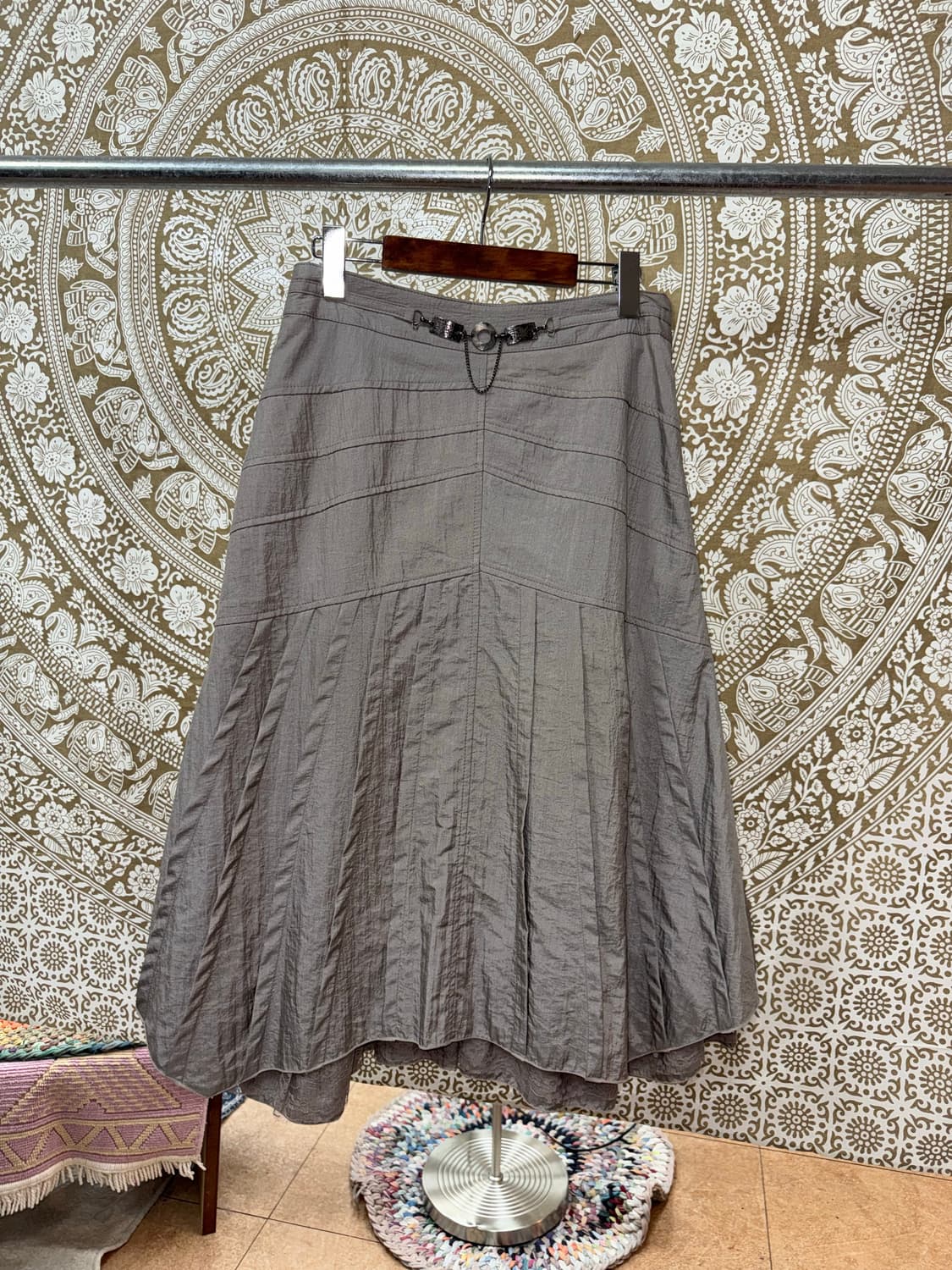 빈티지 여성 턱 레이스 롱스커트  상품이미지3