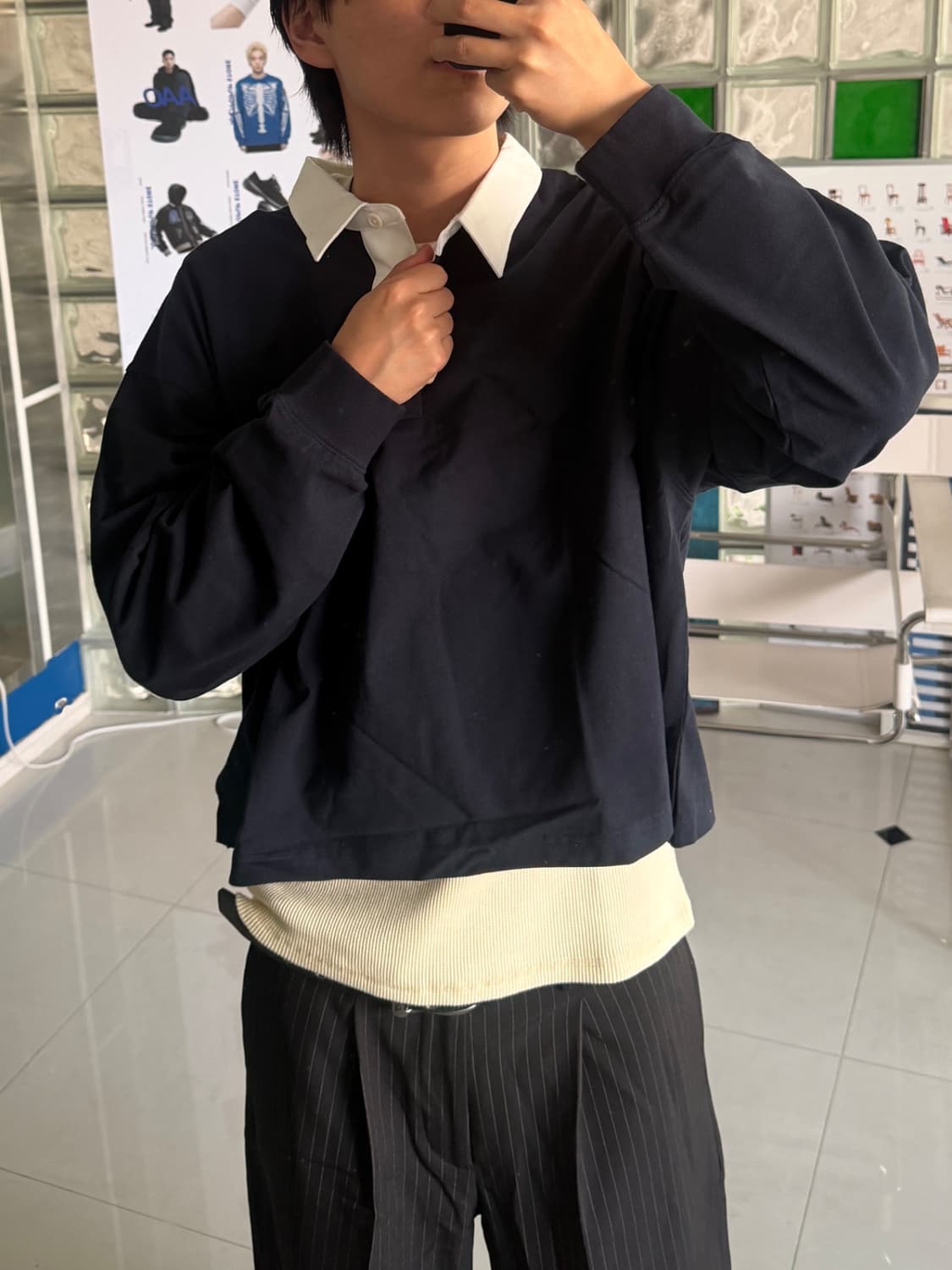 white collar shirt 상품이미지1