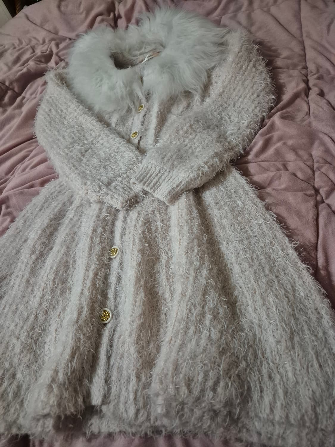 리즈리사 리즈멜로 퍼 원피스 대대장 고전 히메 갸루 상품이미지1