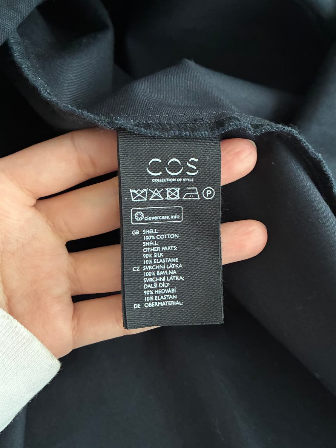 36) 새상품 코스 COS 시스루 플레어 원피스 네이비 상품이미지6