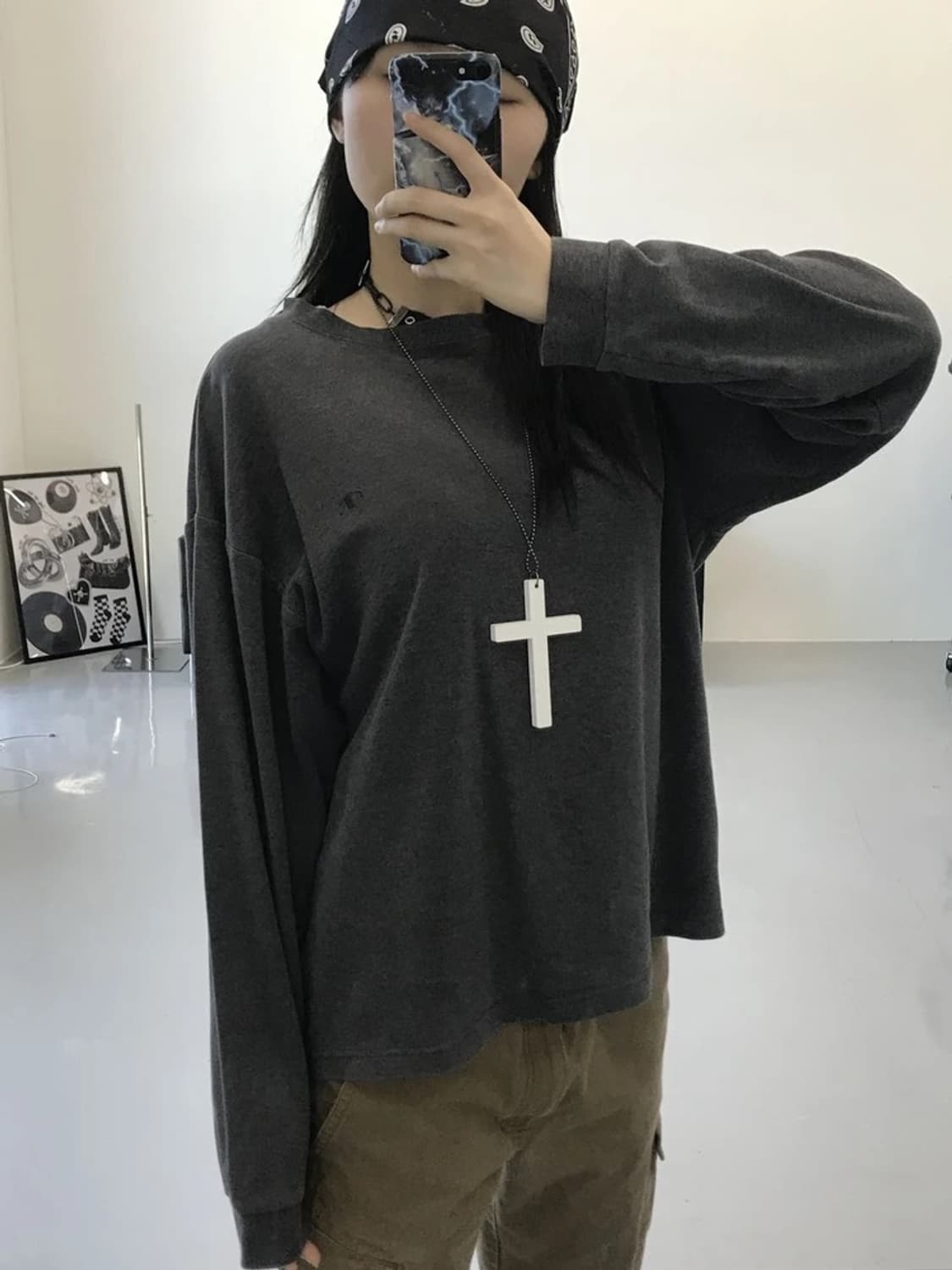 챔피언 그레이 롱 슬리브  상품이미지1
