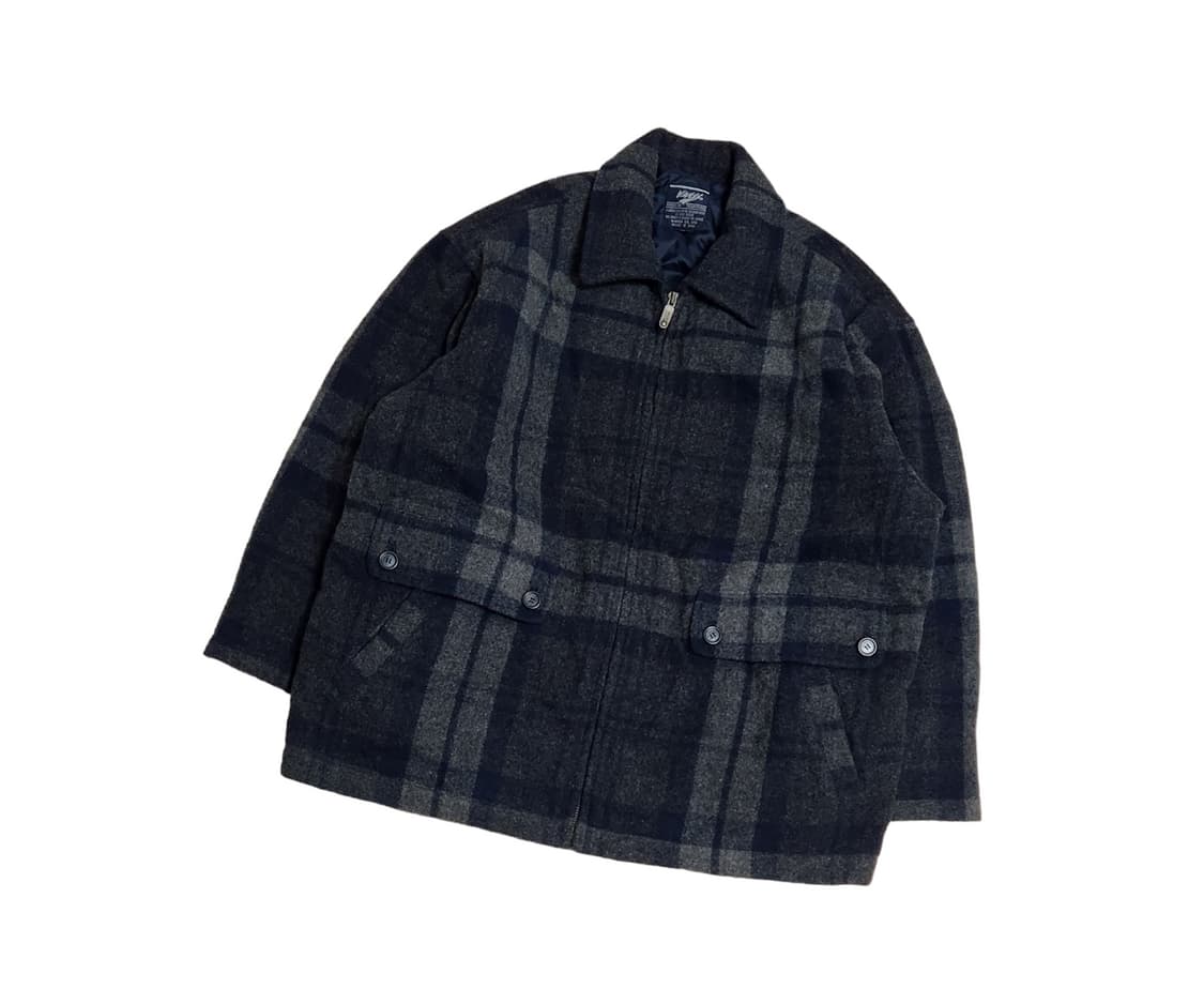 VNESS 모직 체크 누빔 자켓 상품이미지1