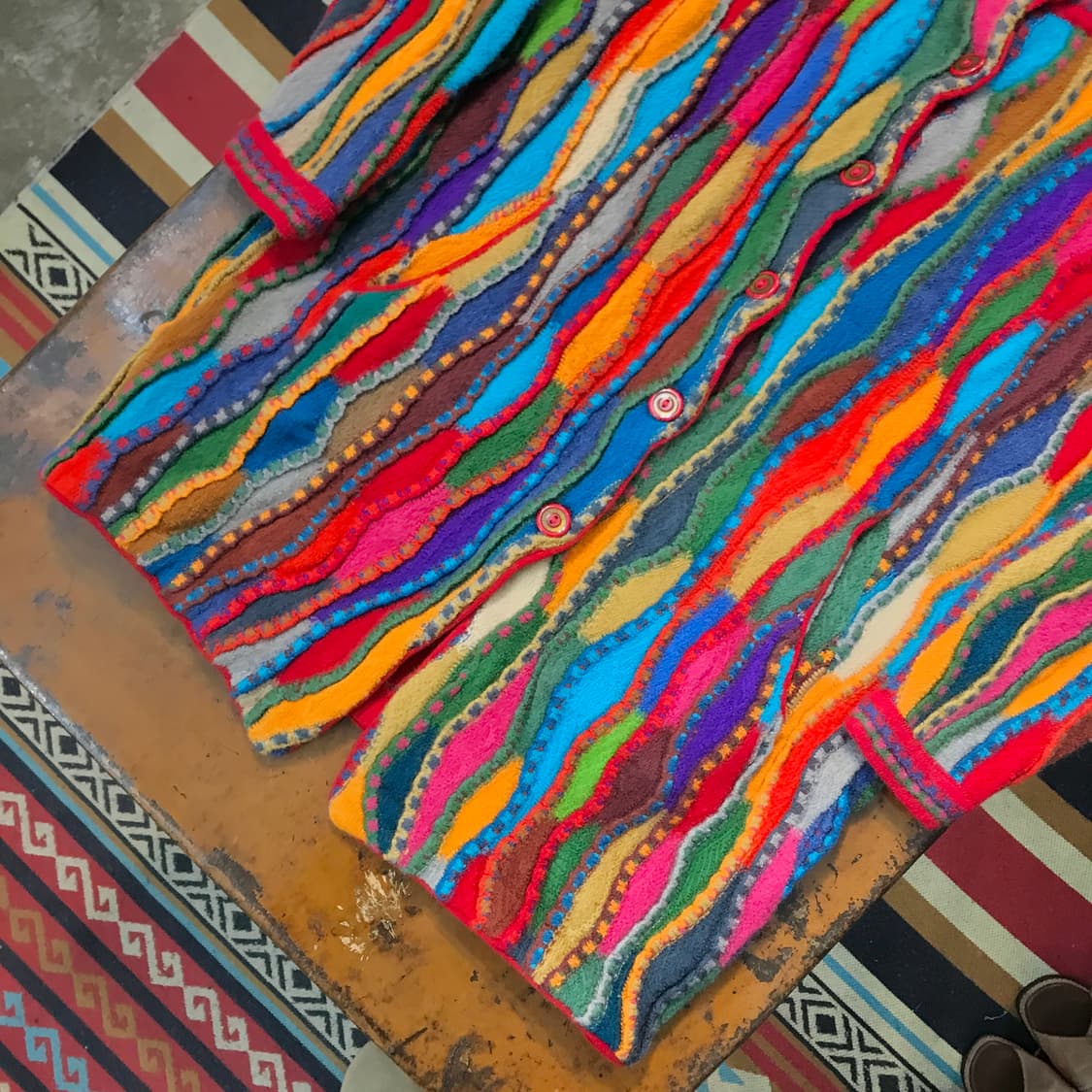 호주 90s 림노스 3D 케이블 스웨터 롱 가디건 여성 55 66 상품이미지3