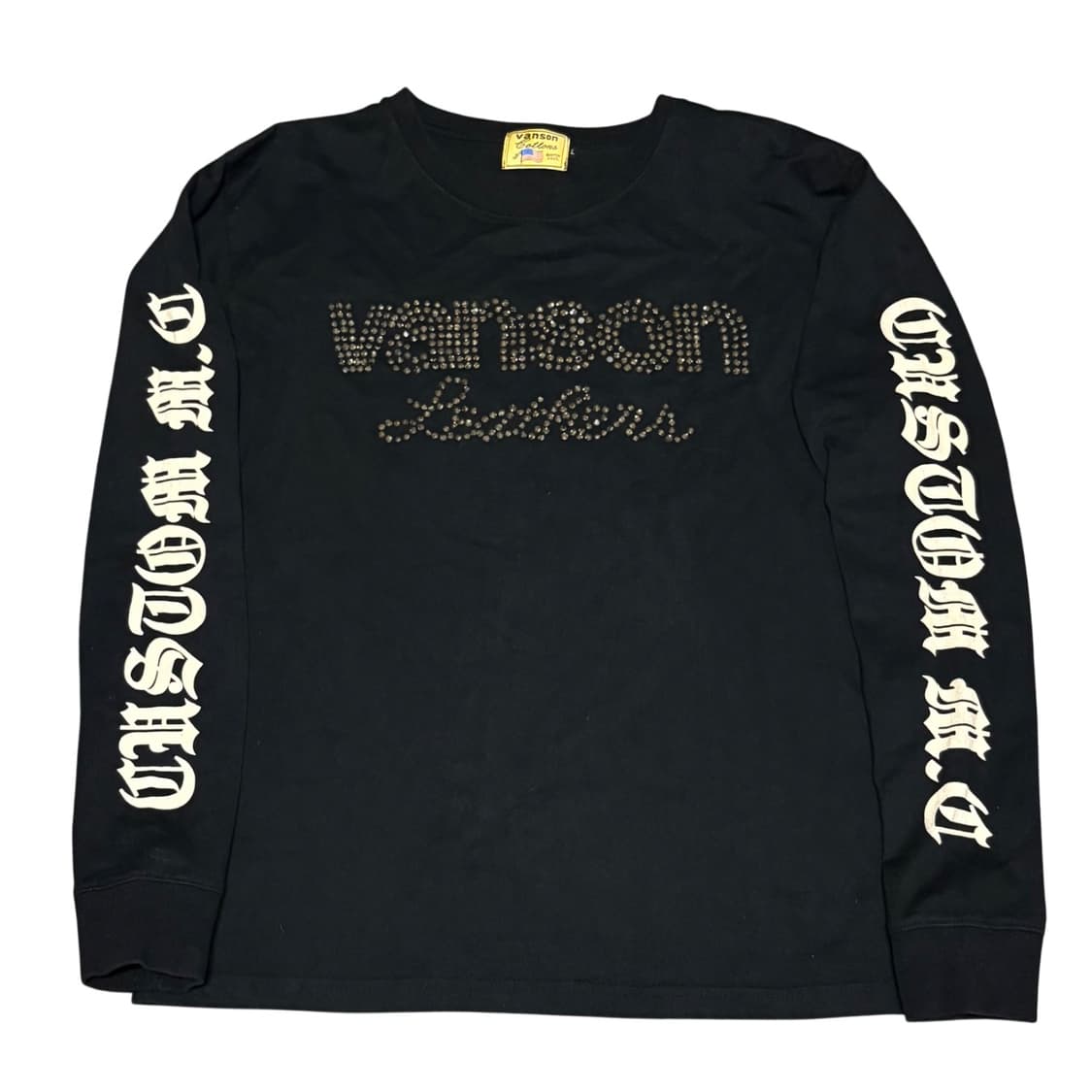 vanson 밴슨 큐빅 로고 원스타 롱슬리브 티셔츠 L 상품이미지1