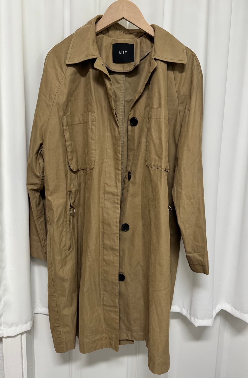 LIST 리스트 베이지 트렌치코트 상품이미지3