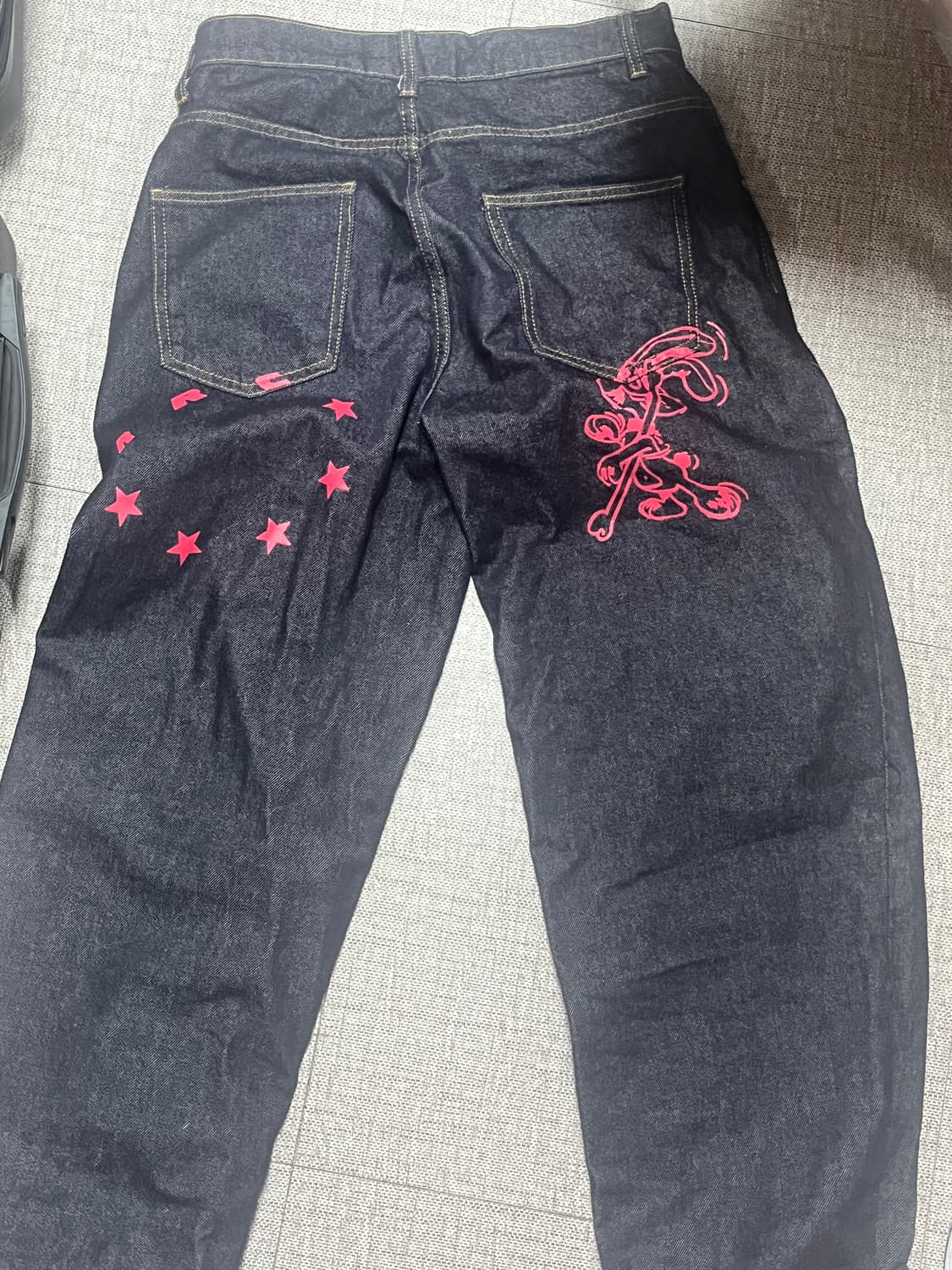 릴레빗 데님 팬츠 LIL RABBIT DENIM INDIGO BLACK 상품이미지2