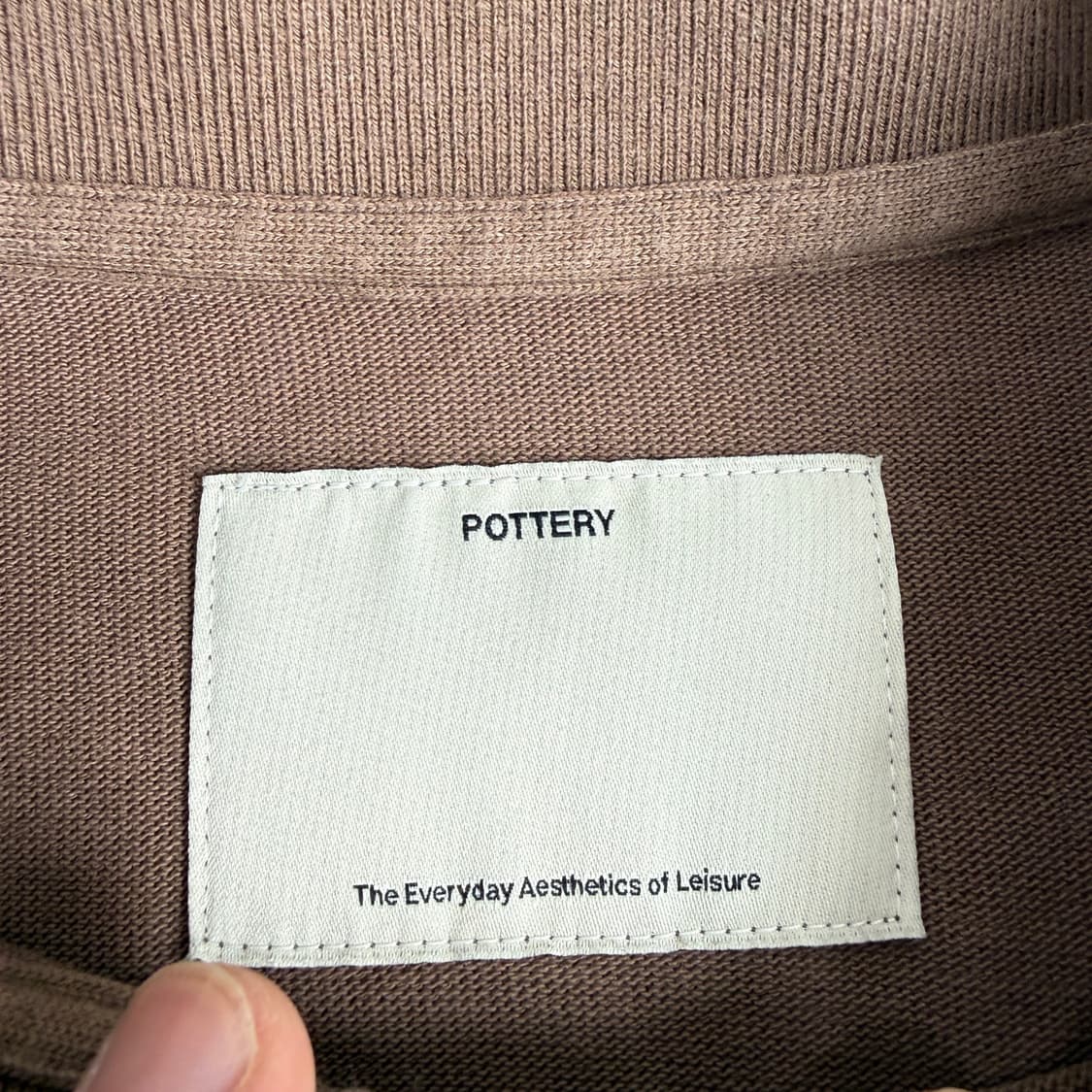Pottery  포터리 숏슬리브 코튼 브라운 폴로셔츠  상품이미지4